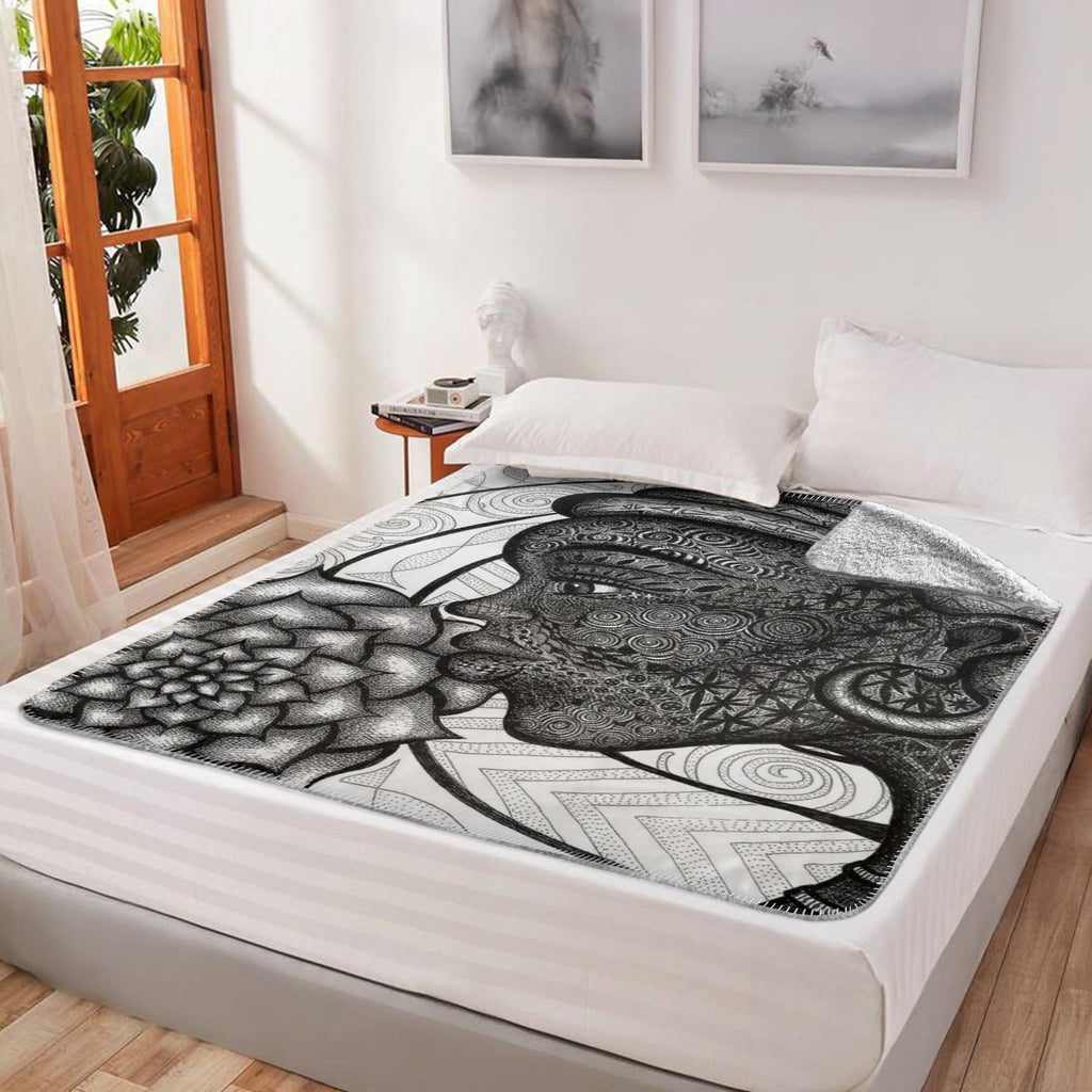 the-wisdom-keeper-of-simplicity-black-white-fleece-sherpa-blanket – Wisdom Keepers