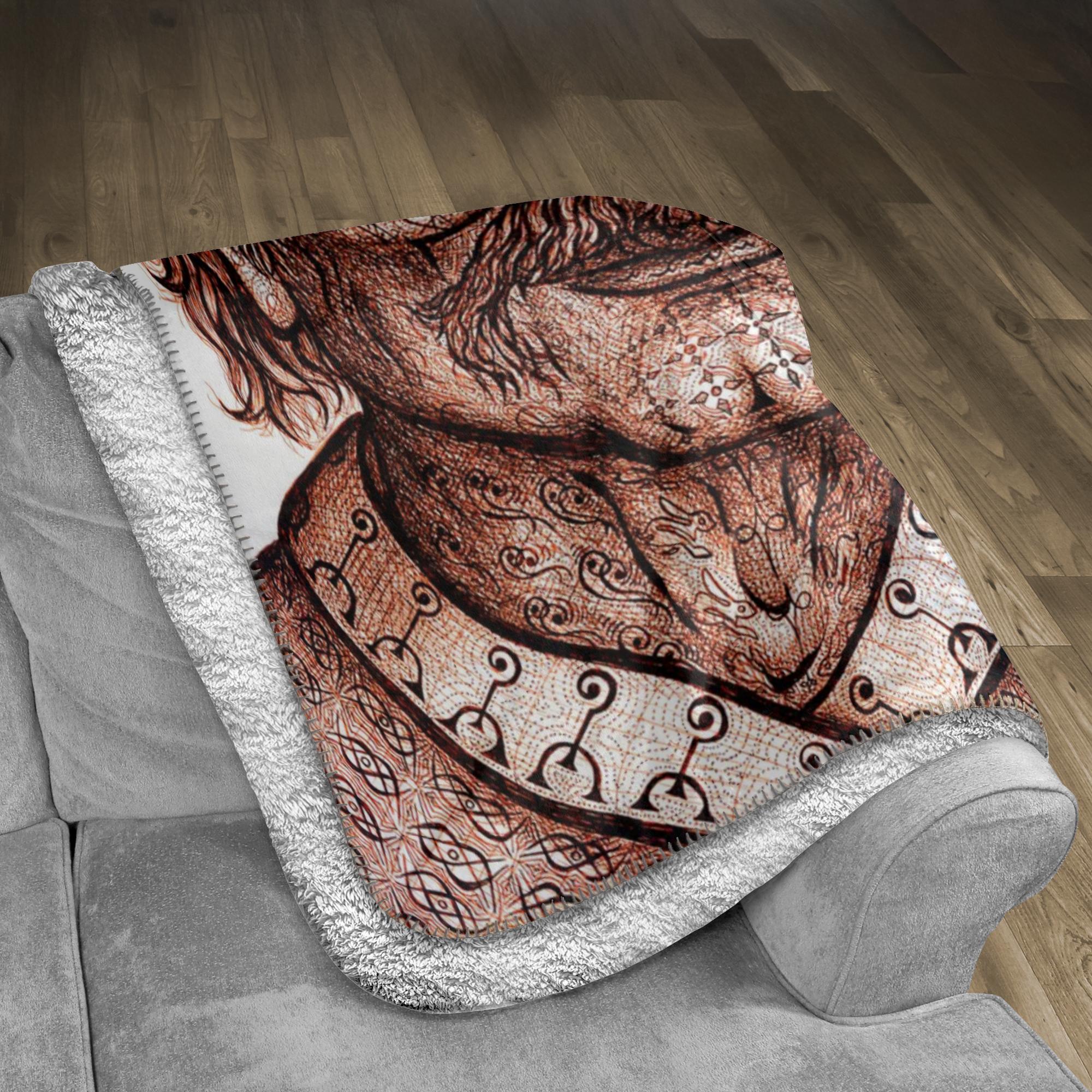 the-wisdom-keeper-of-invention-brown-white-fleece-sherpa-blanket – Wisdom Keepers