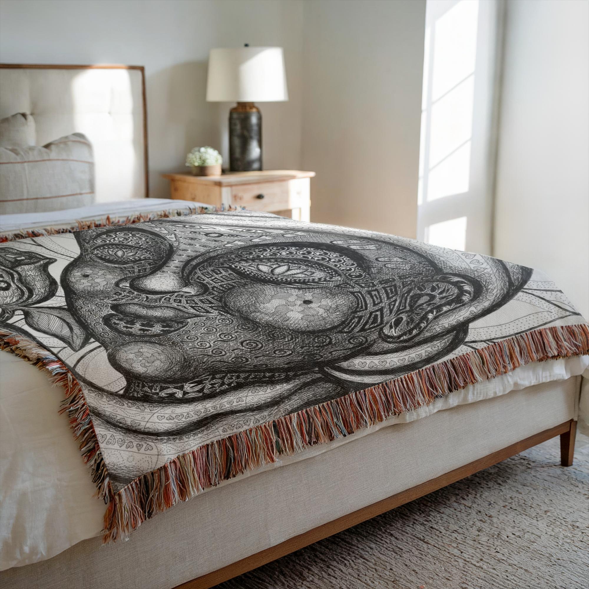 the-wisdom-keeper-of-totality-black-white-woven-blanket – Wisdom Keepers