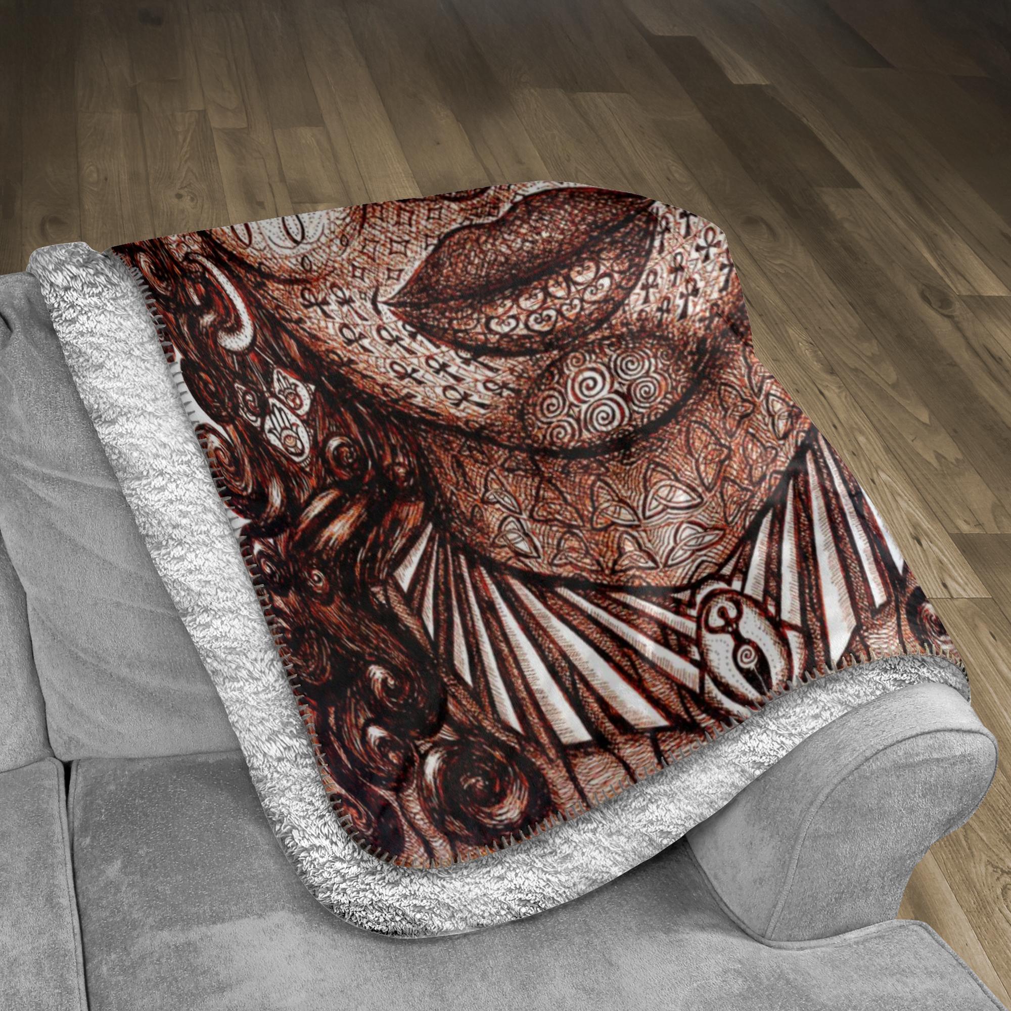 the-wisdom-keeper-of-determination-brown-white-fleece-sherpa-blanket – Wisdom Keepers