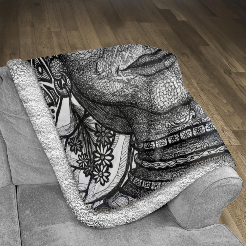 the-wisdom-keeper-of-innovation-innocence-black-white-fleece-sherpa-blanket – Wisdom Keepers