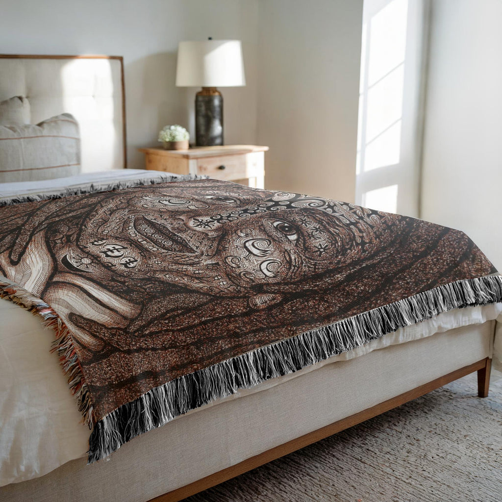 the-wisdom-keeper-of-dynamism-brown-white-woven-blanket – Wisdom Keepers