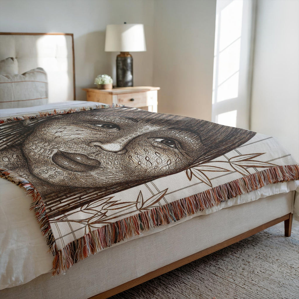 the-wisdom-keeper-of-naturalness-brown-white-woven-blanket – Wisdom Keepers