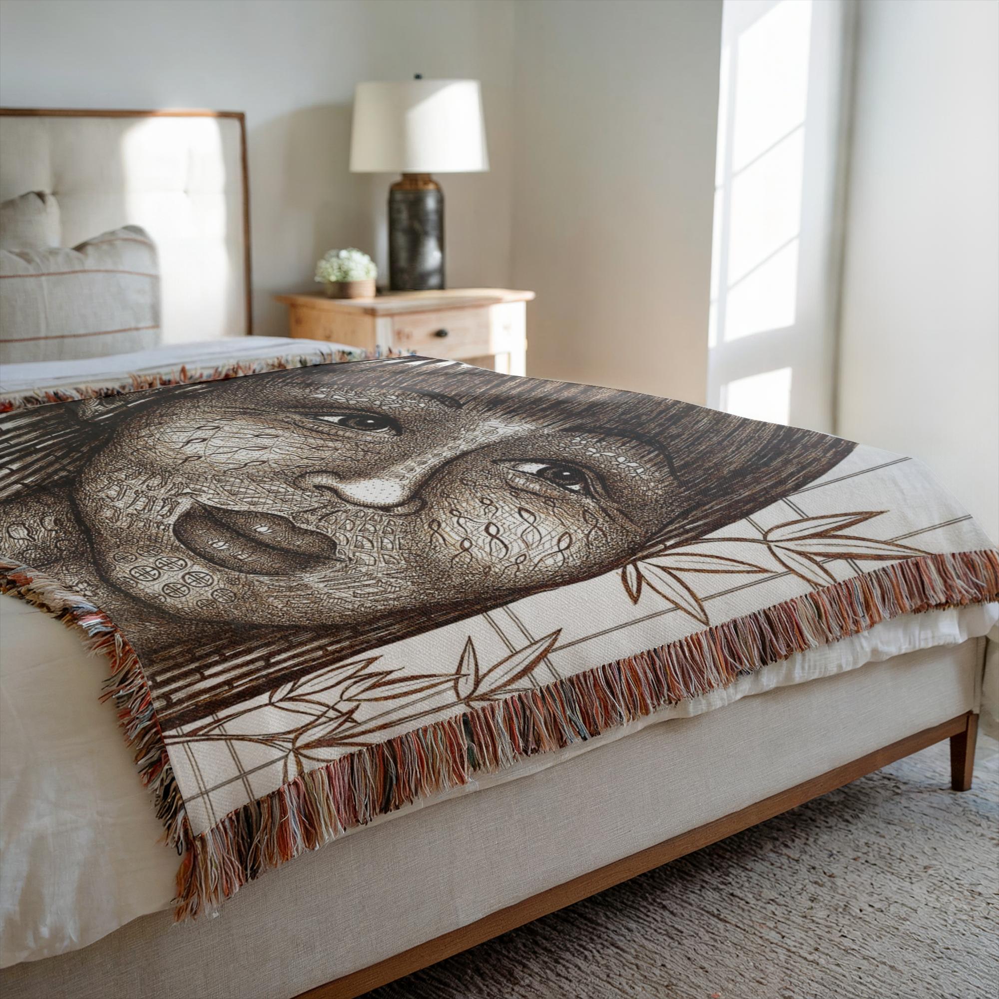 the-wisdom-keeper-of-naturalness-brown-white-woven-blanket – Wisdom Keepers