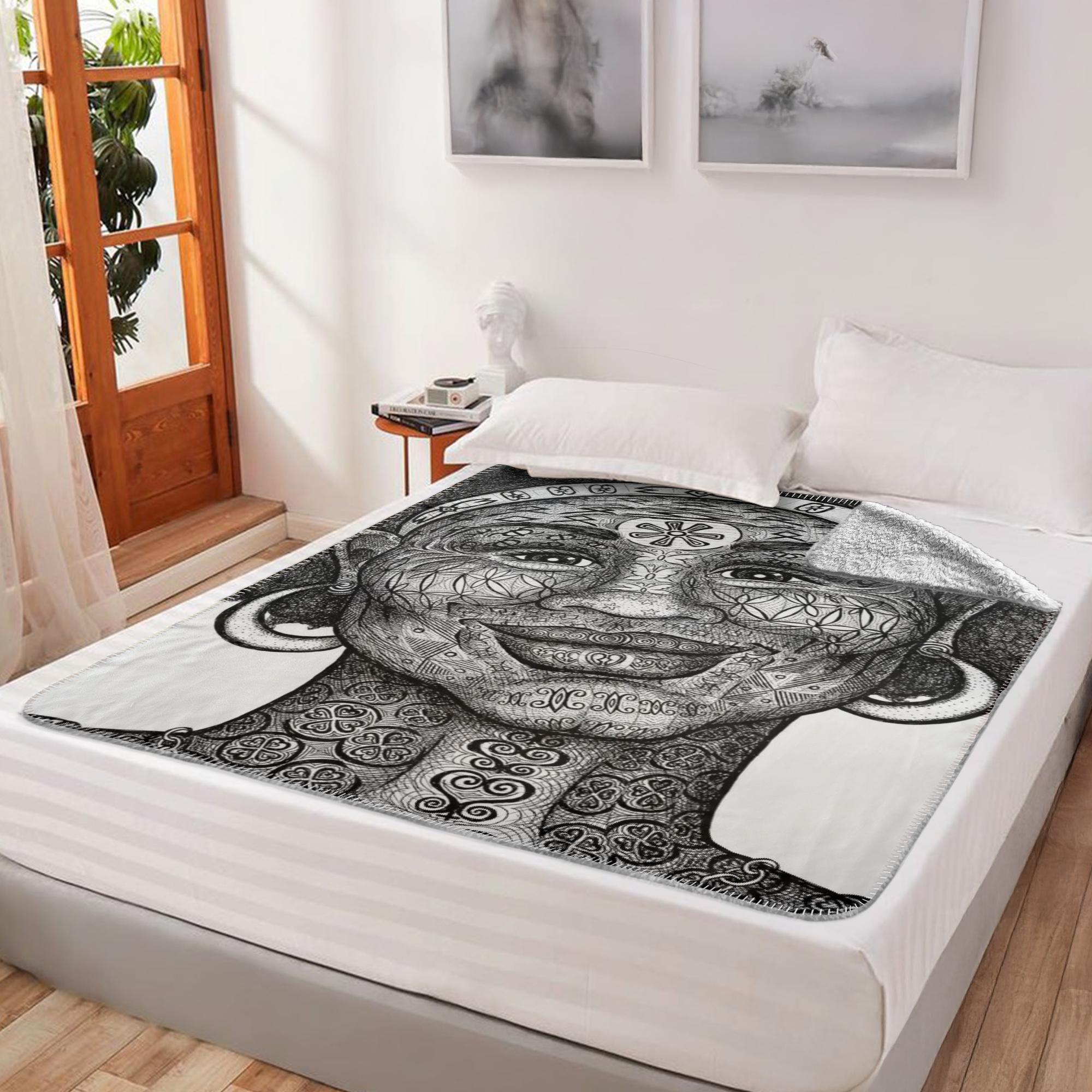 the-wisdom-keeper-of-freshness-beauty-black-white-fleece-sherpa-blanket – Wisdom Keepers