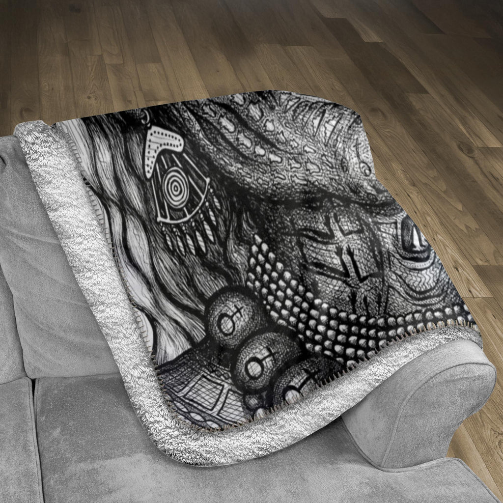 the-wisdom-keeper-of-anticipation-emanation-black-white-fleece-sherpa-blanket – Wisdom Keepers
