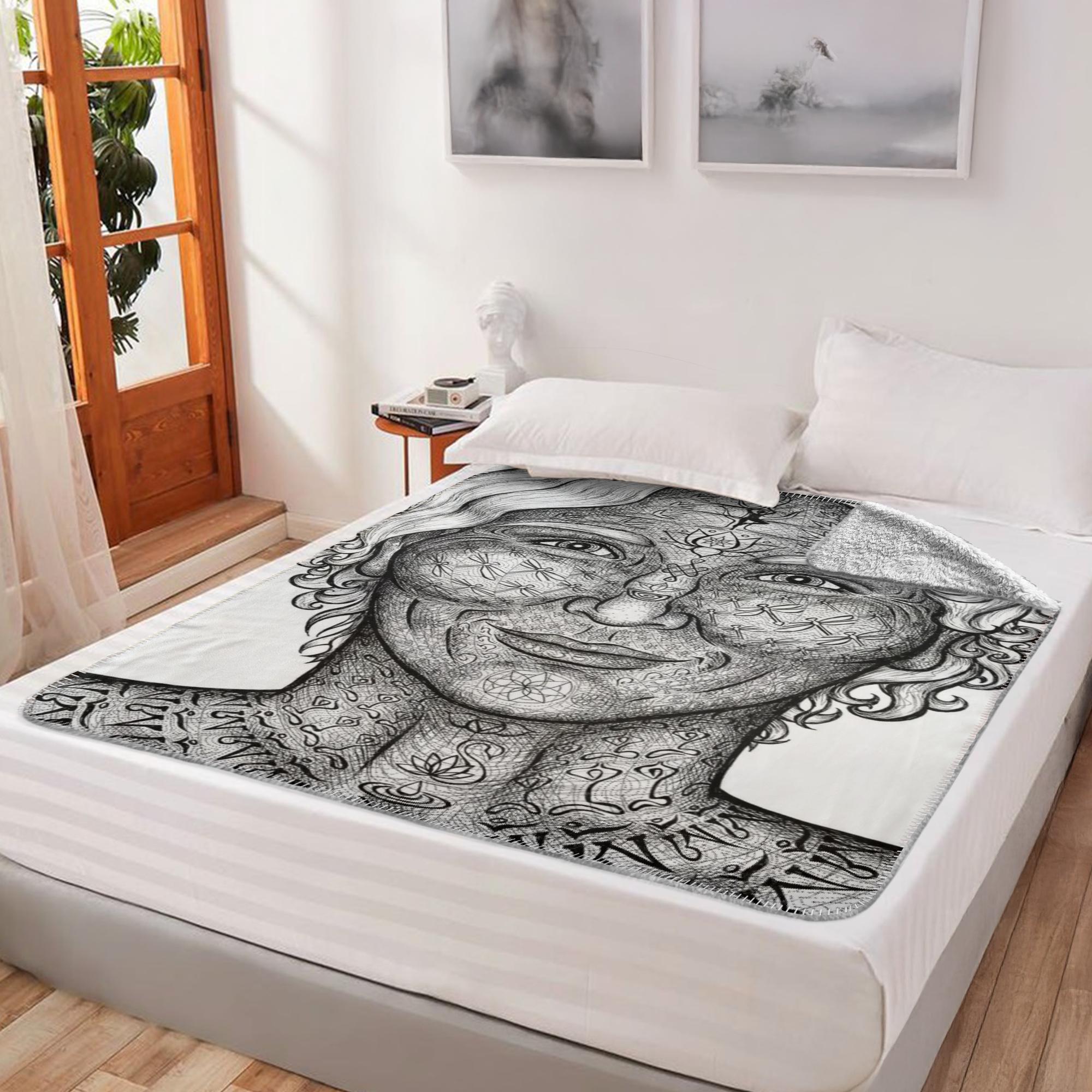 the-wisdom-keeper-of-precision-impeccability-black-white-fleece-sherpa-blanket – Wisdom Keepers
