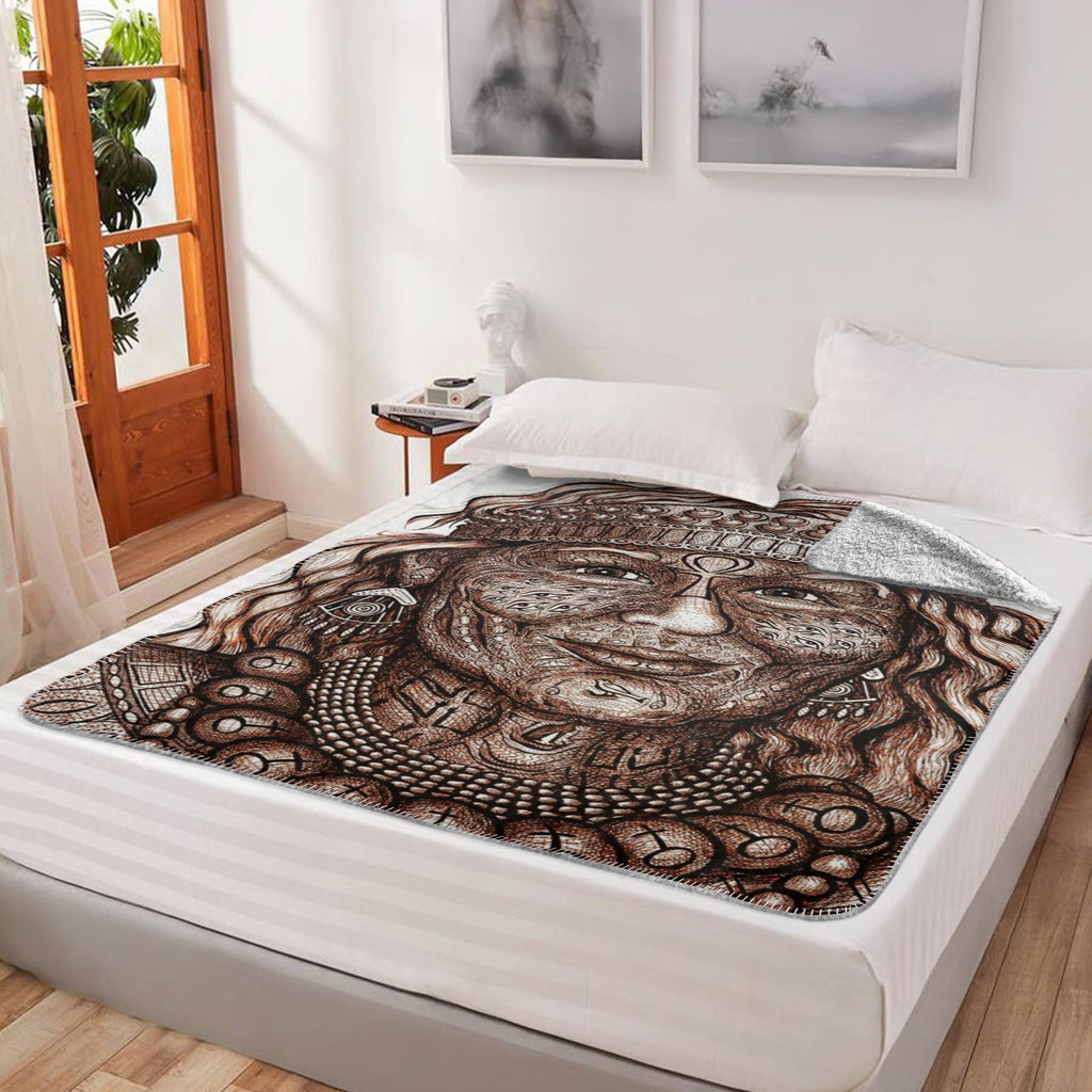 the-wisdom-keeper-of-anticipation-emanation-brown-white-fleece-sherpa-blanket – Wisdom Keepers