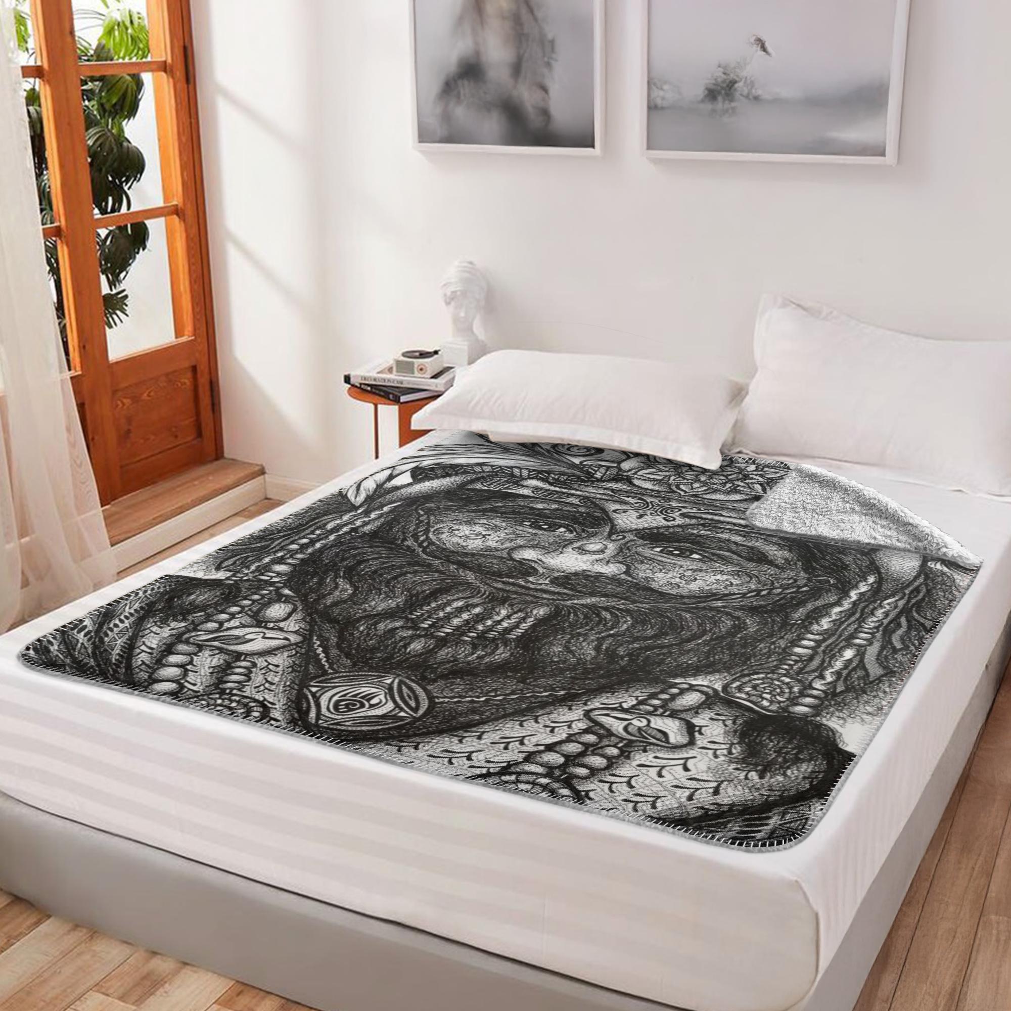 the-wisdom-keeper-of-competence-black-white-fleece-sherpa-blanket – Wisdom Keepers