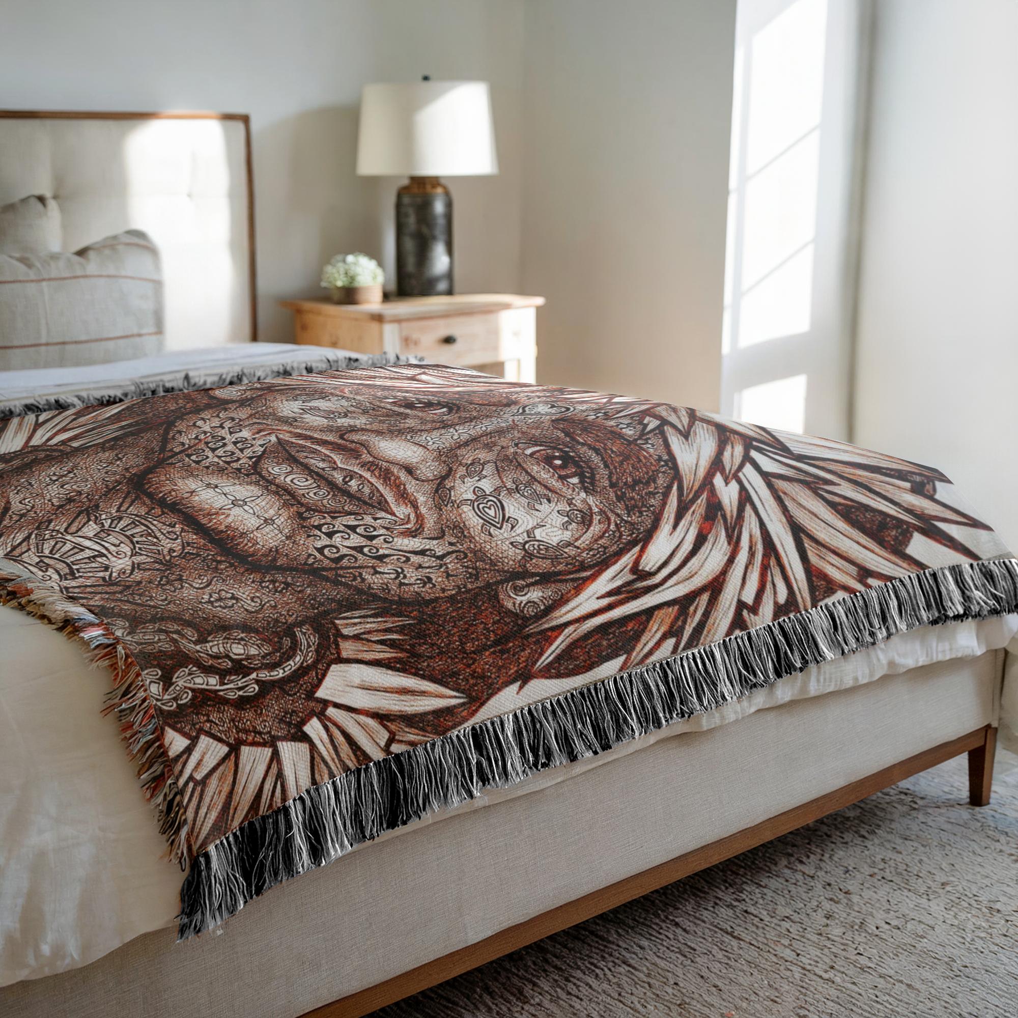 the-wisdom-keeper-of-vitality-brown-white-woven-blanket – Wisdom Keepers