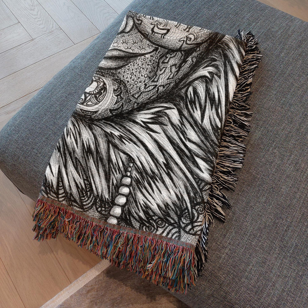 the-wisdom-keeper-of-expansion-superabundance-black-white-woven-blanket – Wisdom Keepers