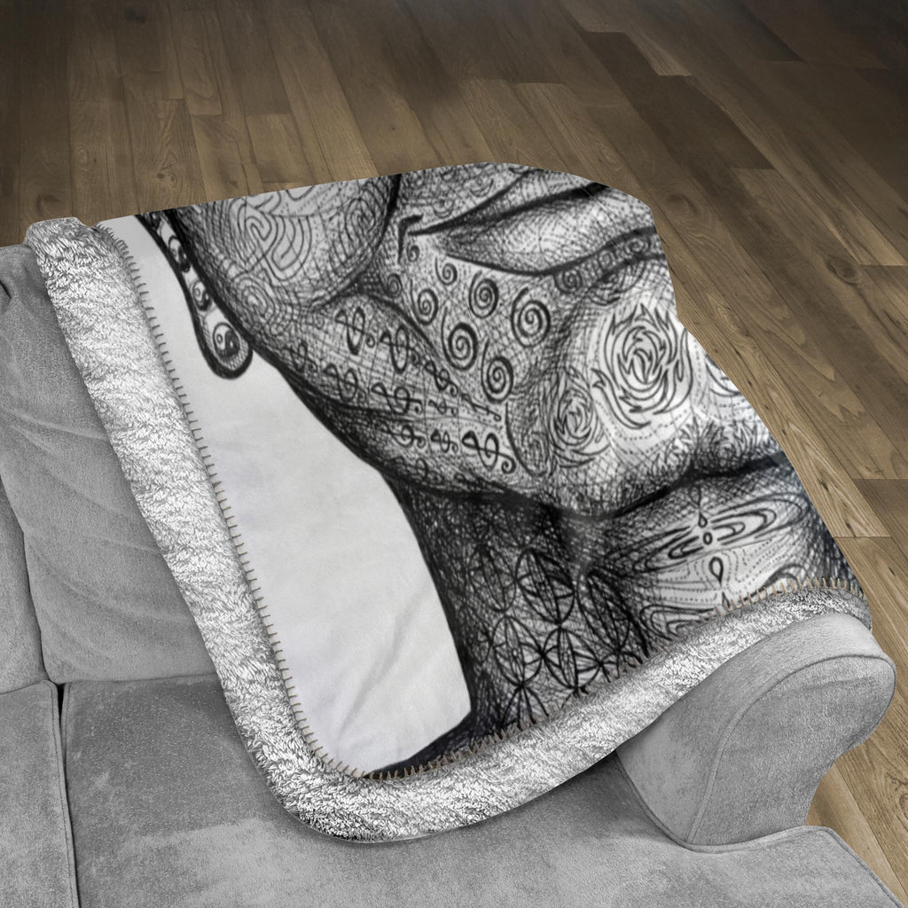 the-wisdom-keeper-of-non-attachment-celebration-black-white-fleece-sherpa-blanket – Wisdom Keepers