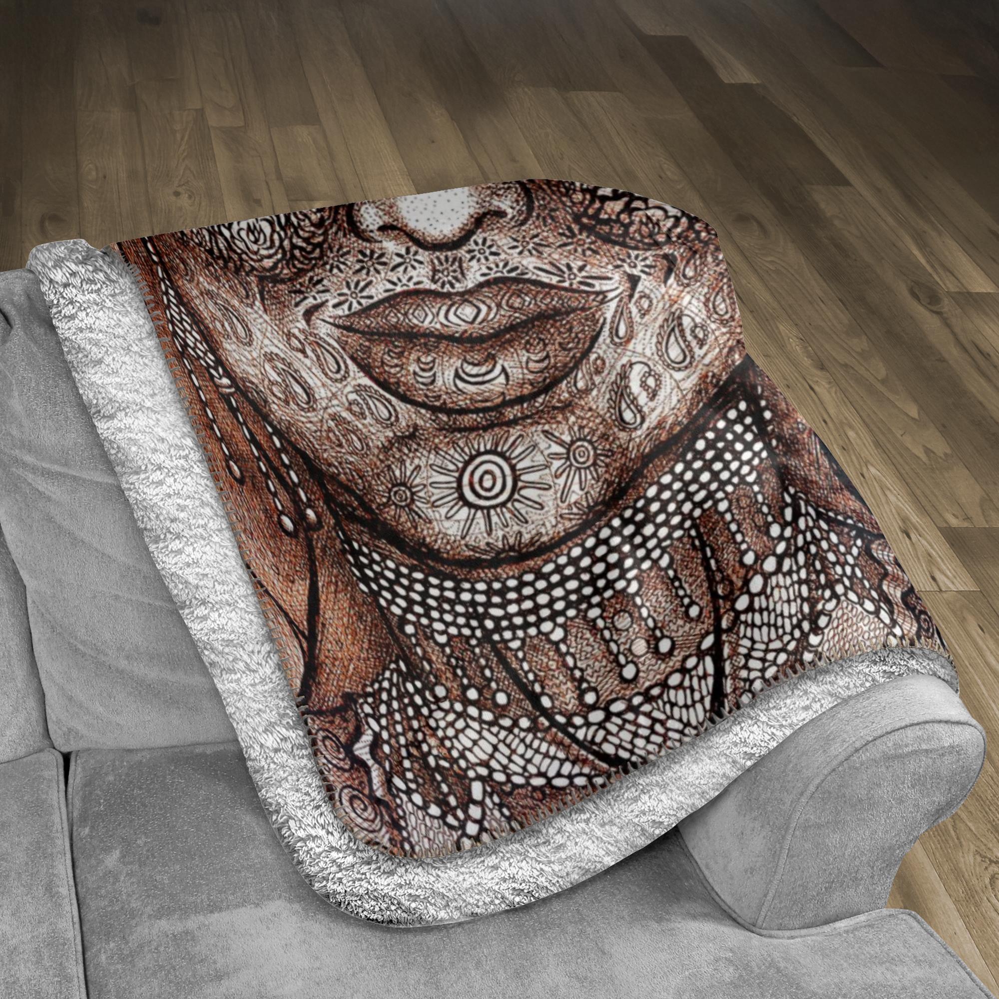 the-wisdom-keeper-of-empathy-brown-white-fleece-sherpa-blanket – Wisdom Keepers