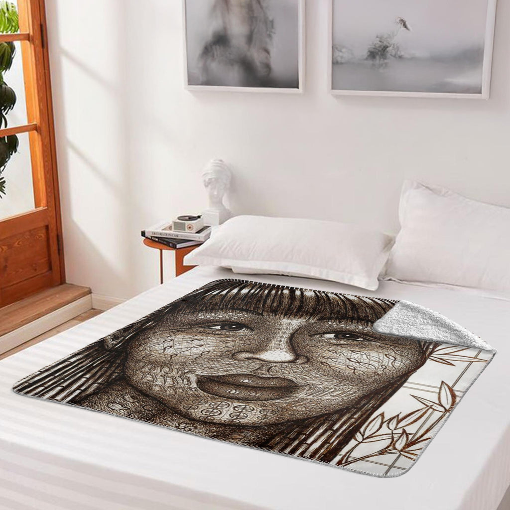 the-wisdom-keeper-of-naturalness-brown-white-fleece-sherpa-blanket – Wisdom Keepers