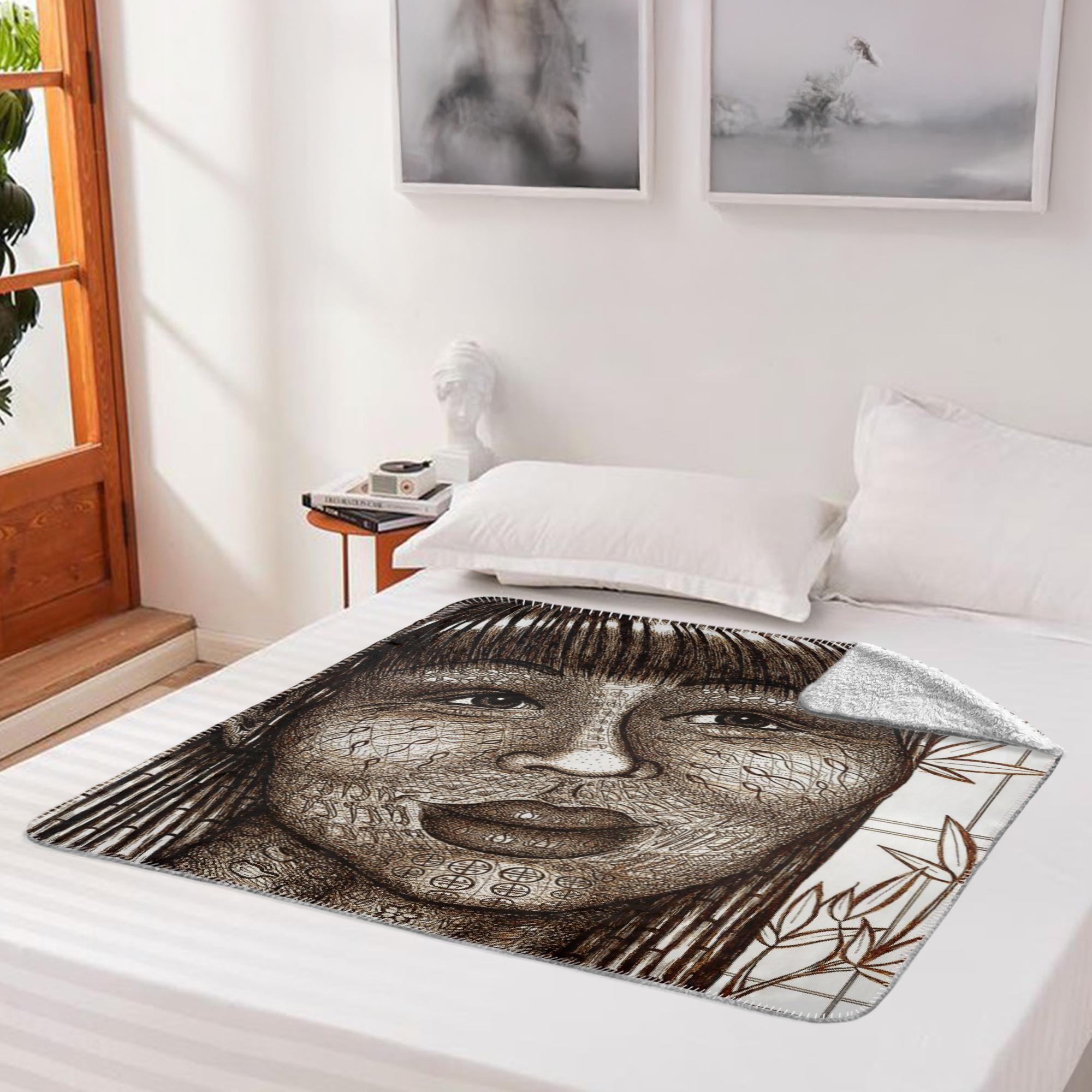 the-wisdom-keeper-of-naturalness-brown-white-fleece-sherpa-blanket – Wisdom Keepers