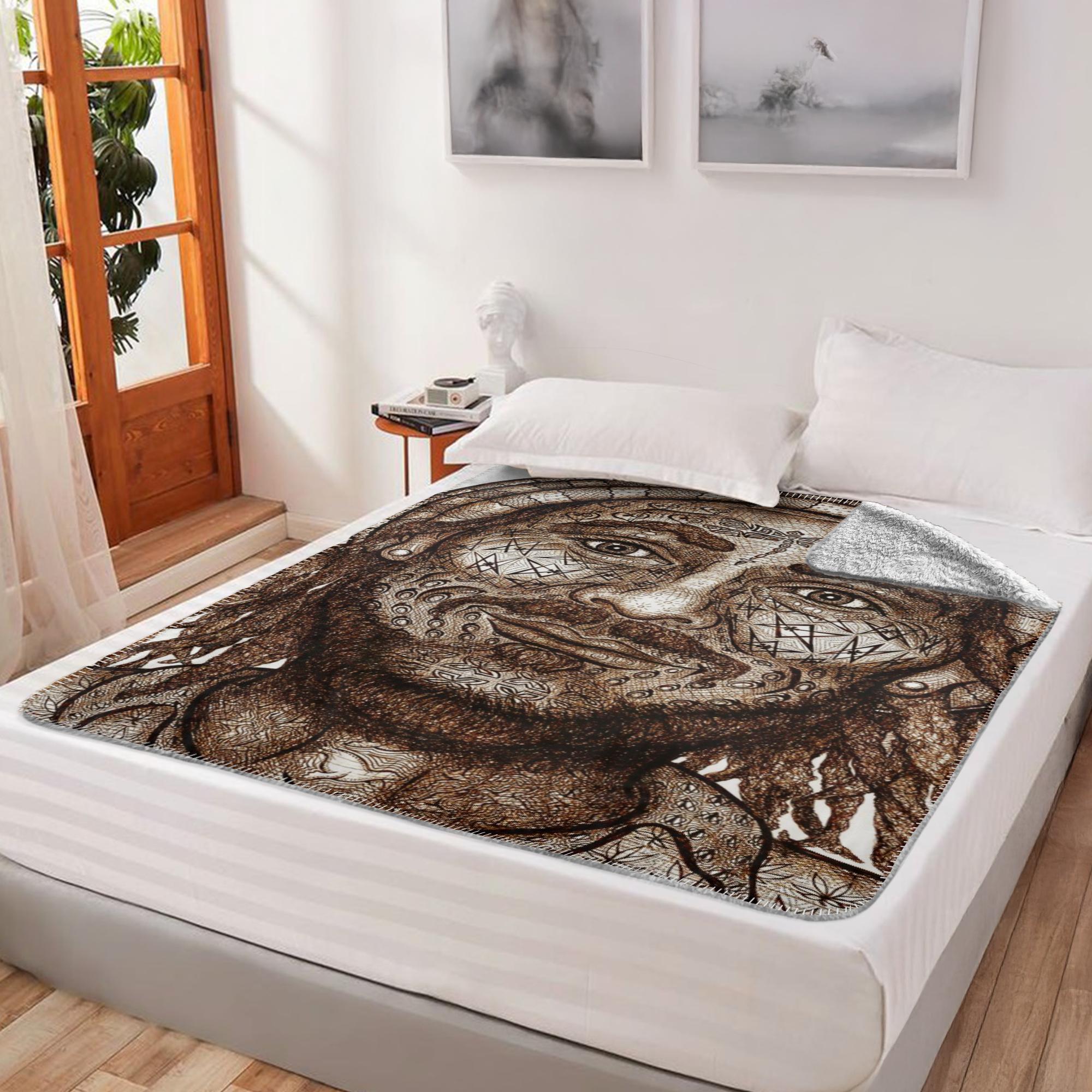 the-wisdom-keeper-of-freedom-brown-white-fleece-sherpa-blanket – Wisdom Keepers