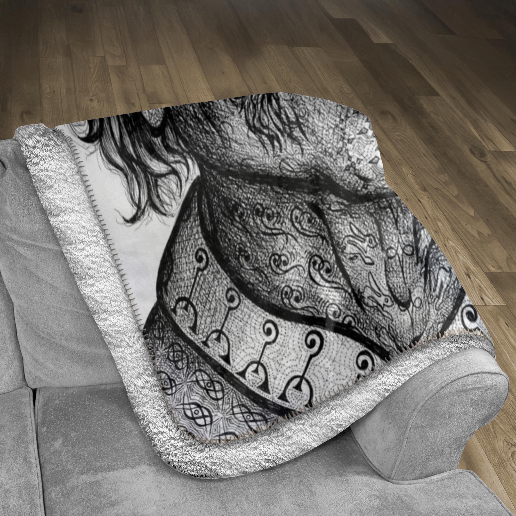 the-wisdom-keeper-of-invention-black-white-fleece-sherpa-blanket – Wisdom Keepers