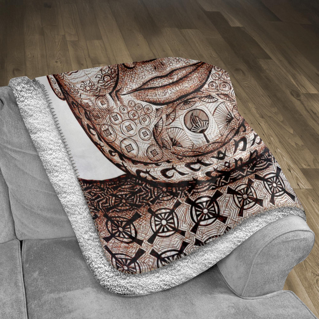 the-wisdom-keeper-of-strength-brown-white-fleece-sherpa-blanket – Wisdom Keepers
