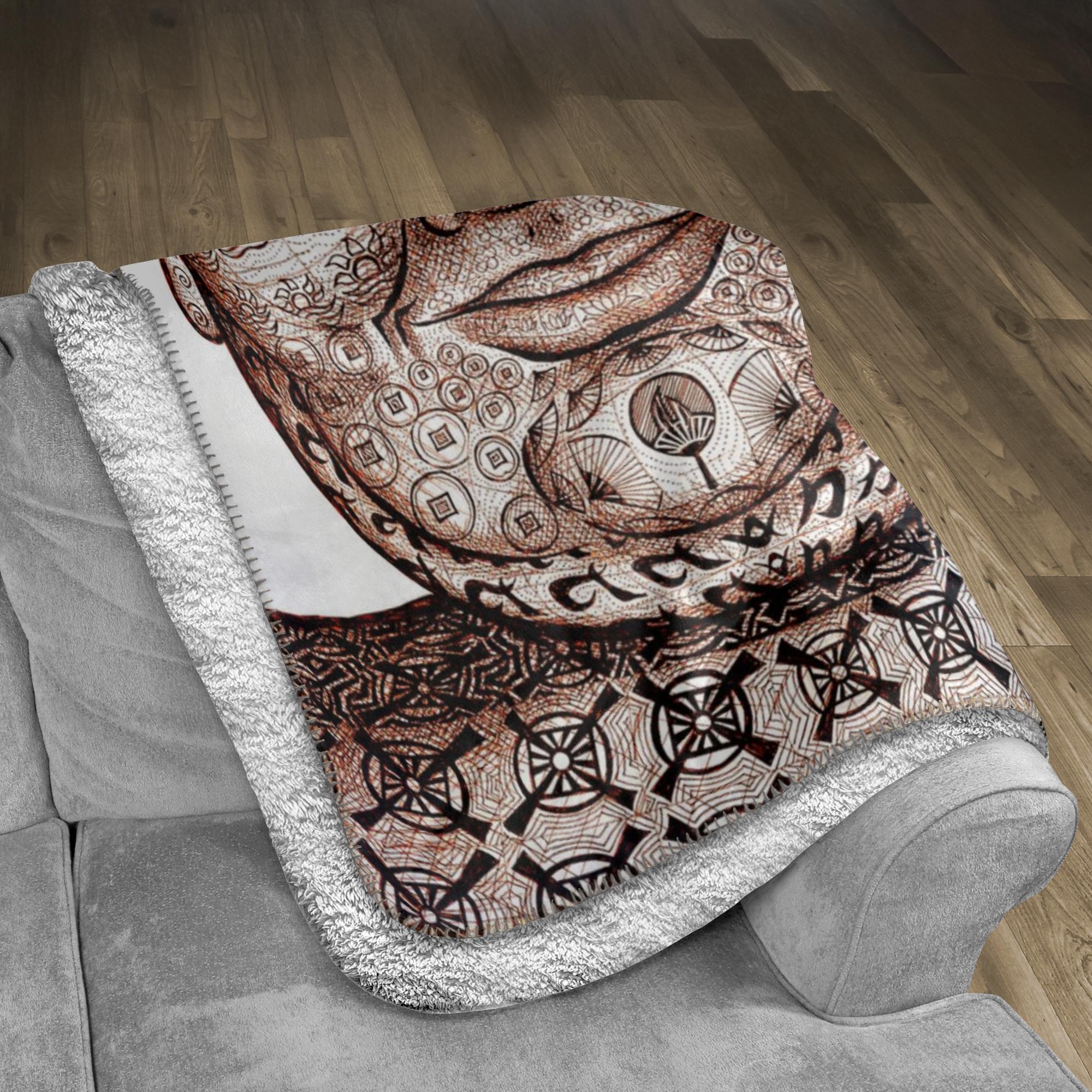 the-wisdom-keeper-of-strength-brown-white-fleece-sherpa-blanket – Wisdom Keepers