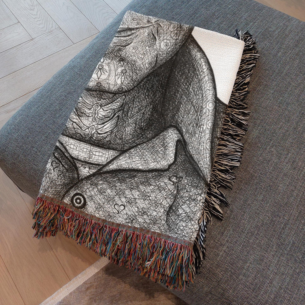 the-wisdom-keeper-of-lightness-black-white-woven-blanket – Wisdom Keepers