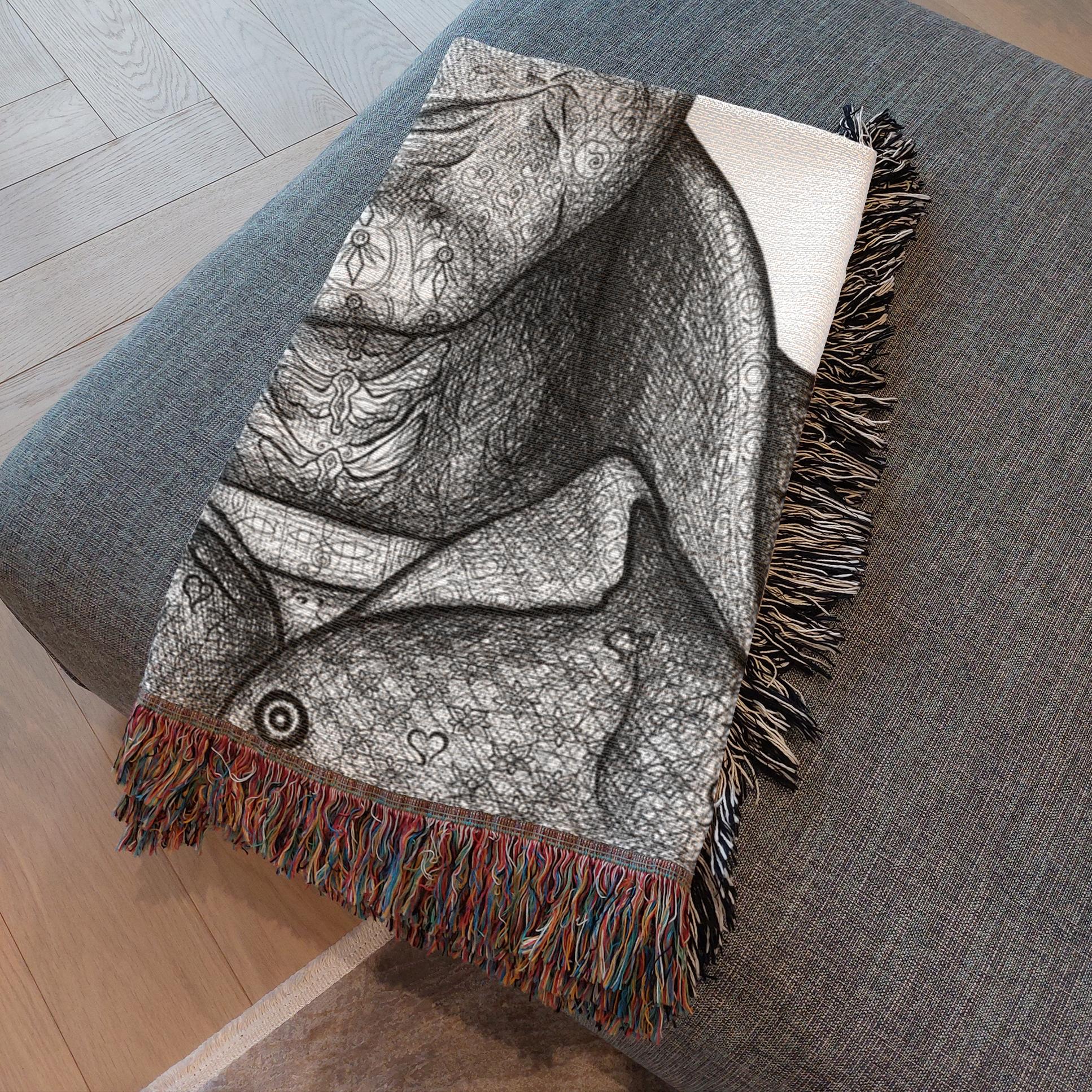the-wisdom-keeper-of-lightness-black-white-woven-blanket – Wisdom Keepers