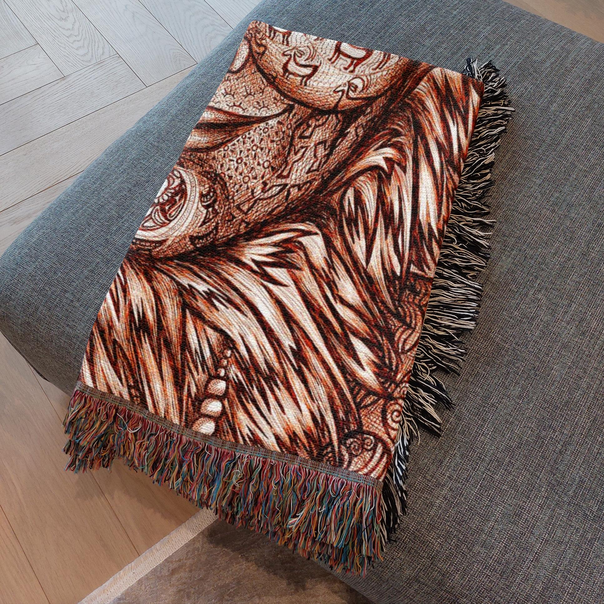 the-wisdom-keeper-of-expansion-superabundance-brown-white-woven-blanket – Wisdom Keepers
