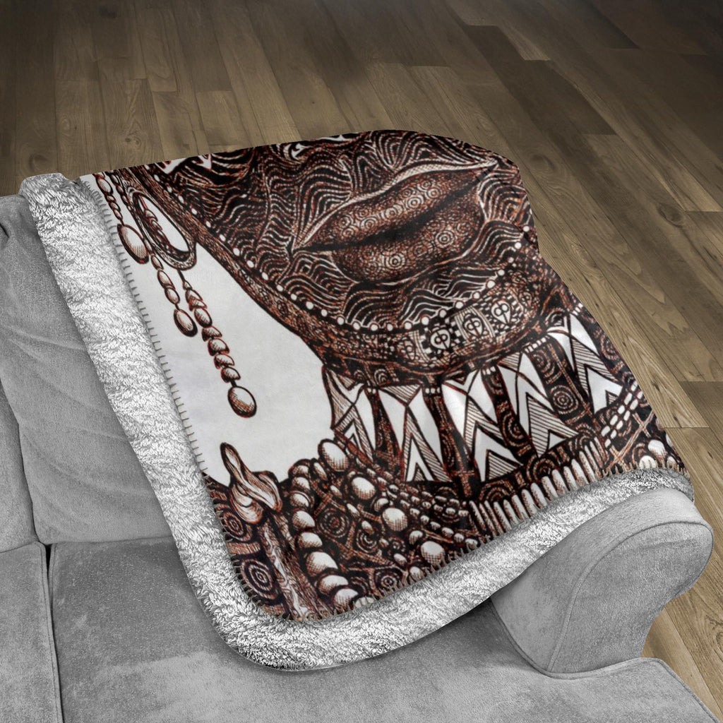the-wisdom-keeper-of-perseverance-brown-white-fleece-sherpa-blanket – Wisdom Keepers