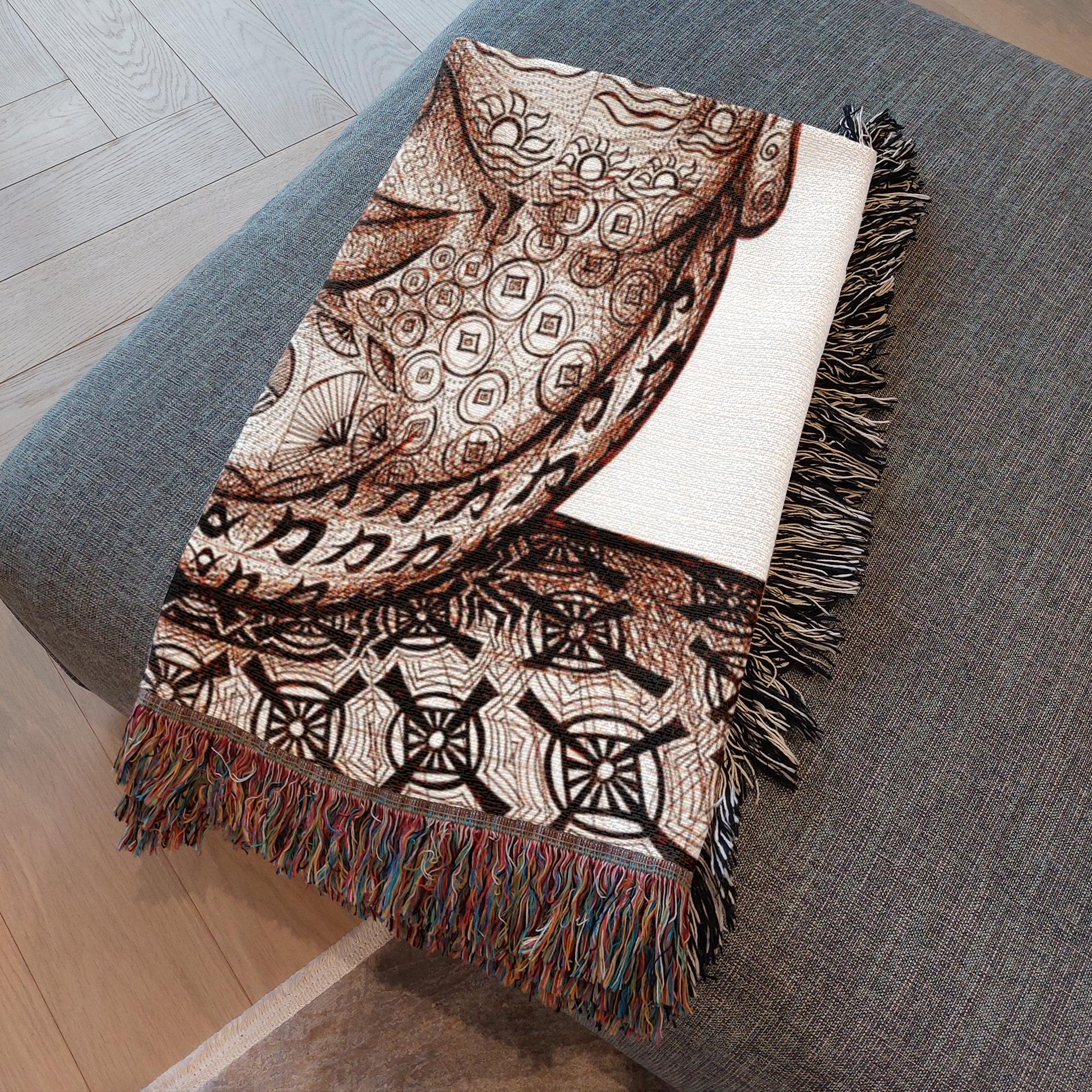 the-wisdom-keeper-of-strength-brown-white-woven-blanket – Wisdom Keepers