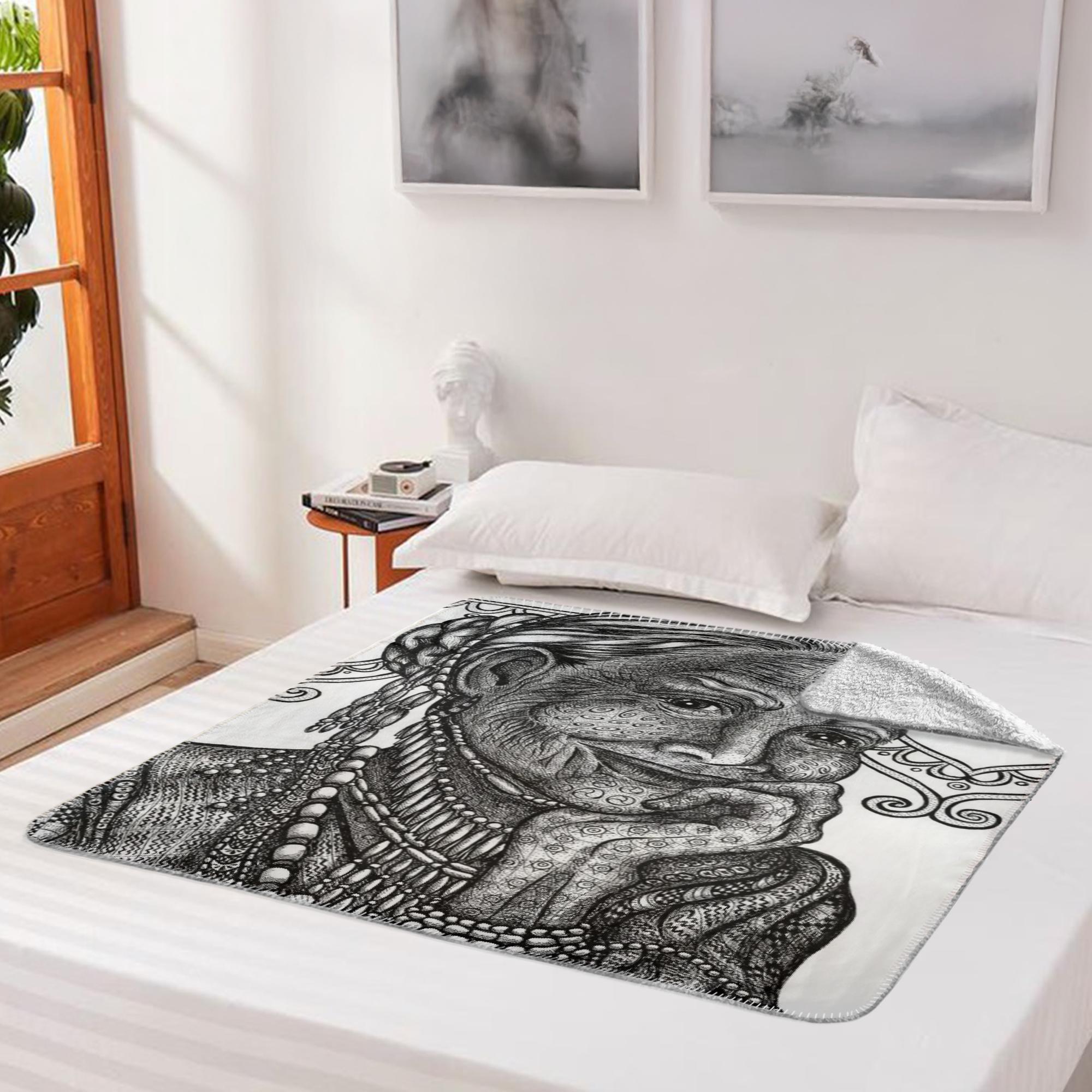 the-wisdom-keeper-of-understanding-forgiveness-black-white-fleece-sherpa-blanket – Wisdom Keepers
