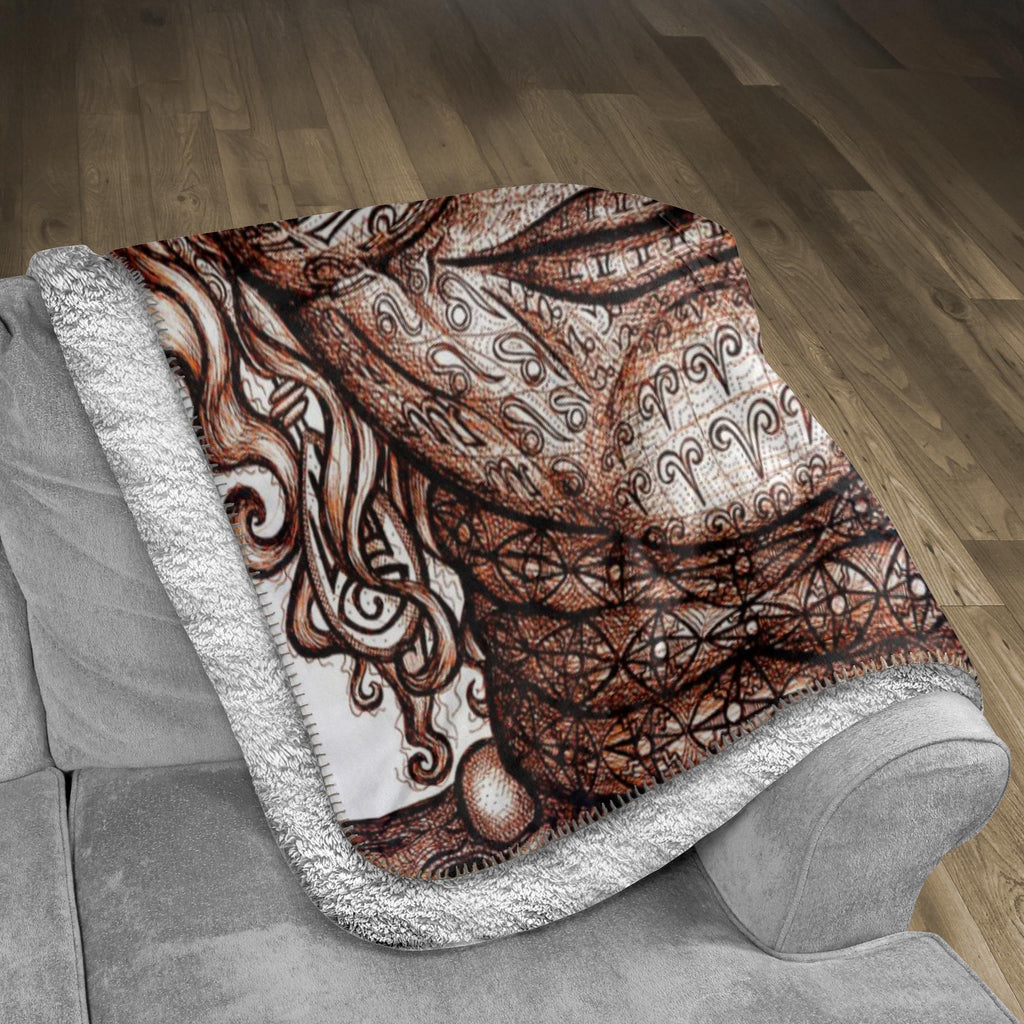 the-wisdom-keeper-of-intuition-brown-white-fleece-sherpa-blanket – Wisdom Keepers