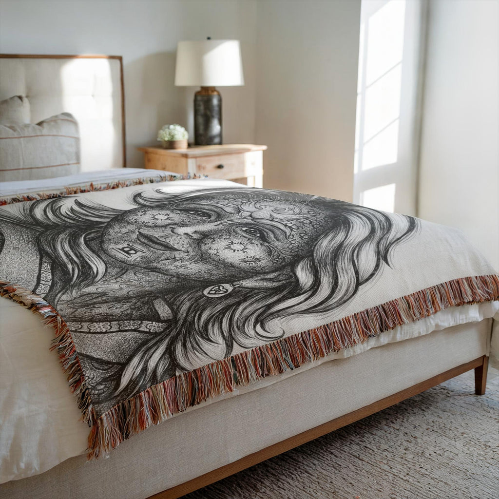 the-wisdom-keeper-of-commitment-devotion-black-white-woven-blanket – Wisdom Keepers