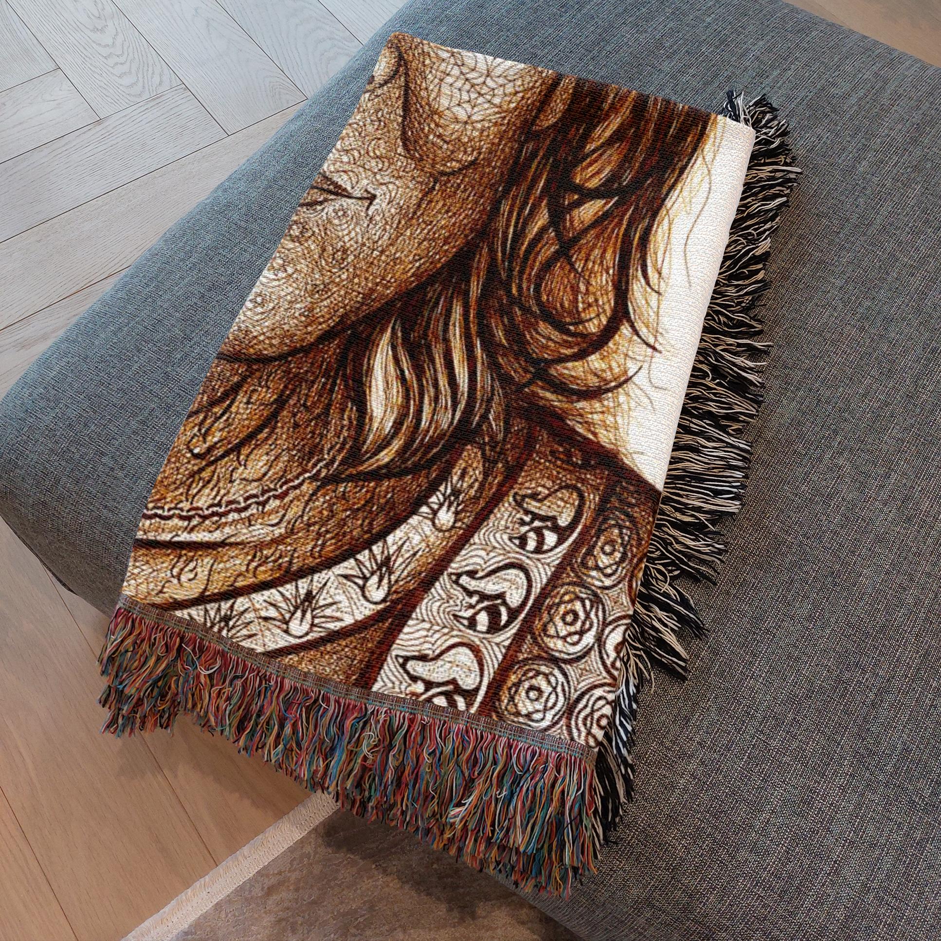 the-wisdom-keeper-of-equilibrium-harmony-brown-white-woven-blanket – Wisdom Keepers