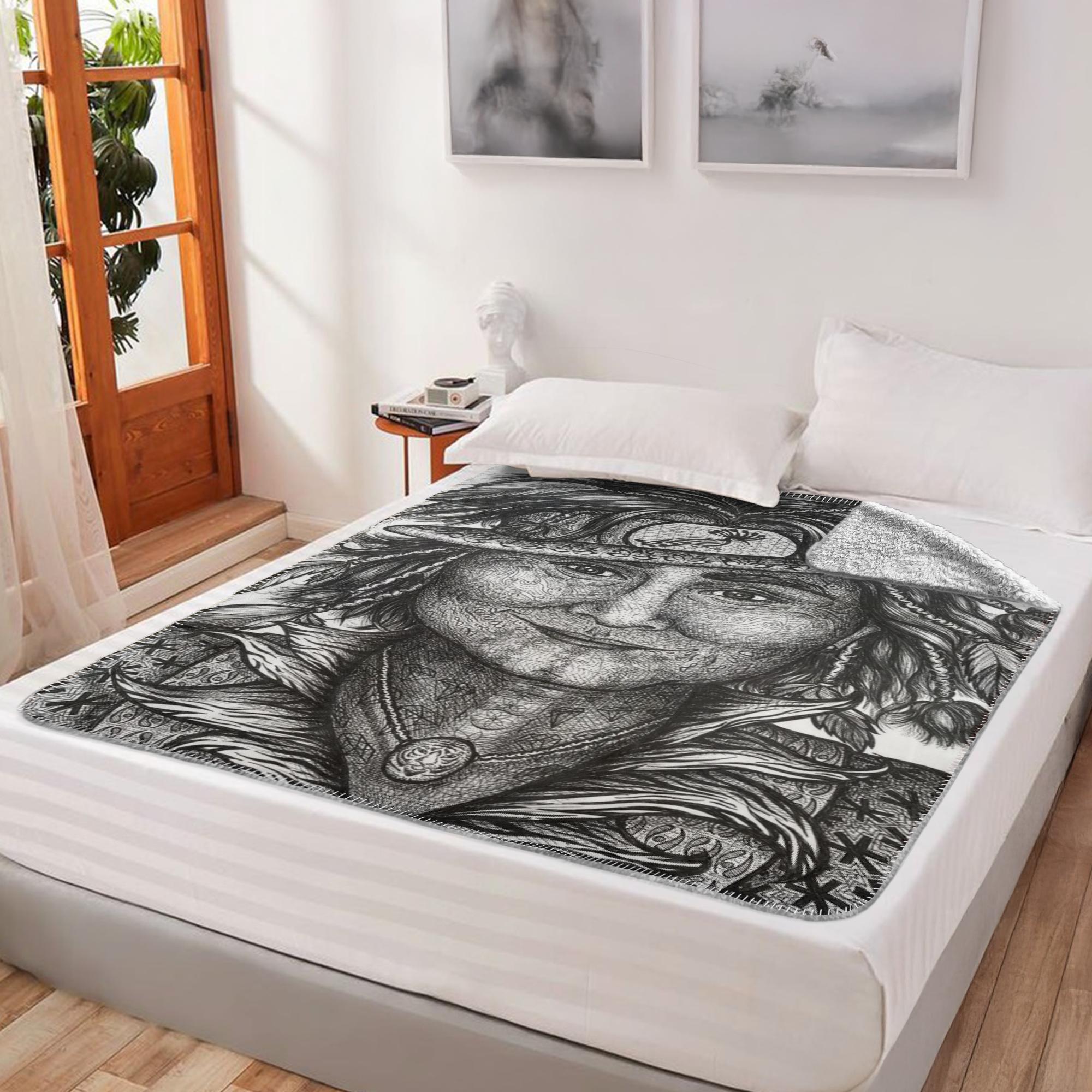 the-wisdom-keeper-of-integrity-black-white-fleece-sherpa-blanket – Wisdom Keepers