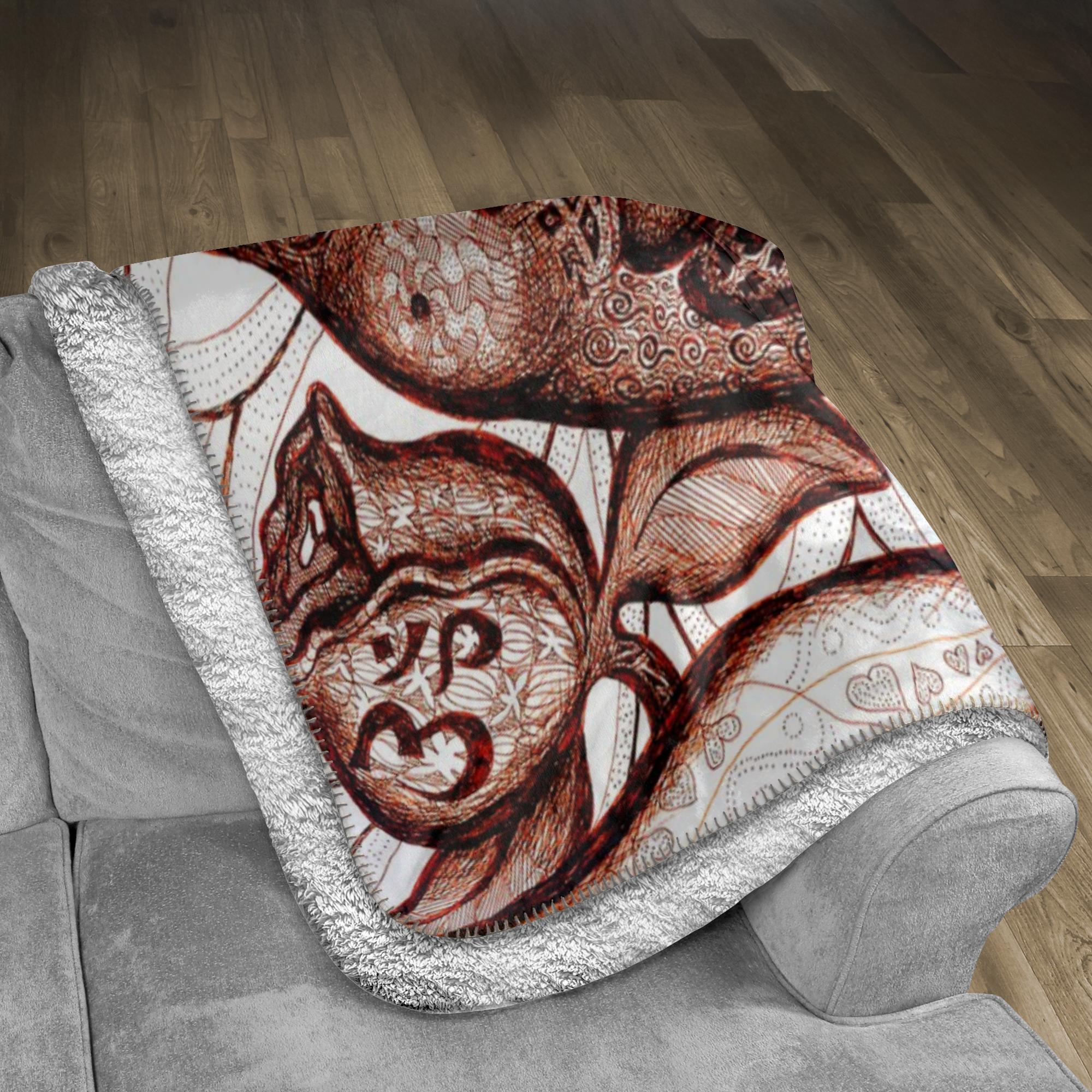 the-wisdom-keeper-of-totality-brown-white-fleece-sherpa-blanket – Wisdom Keepers