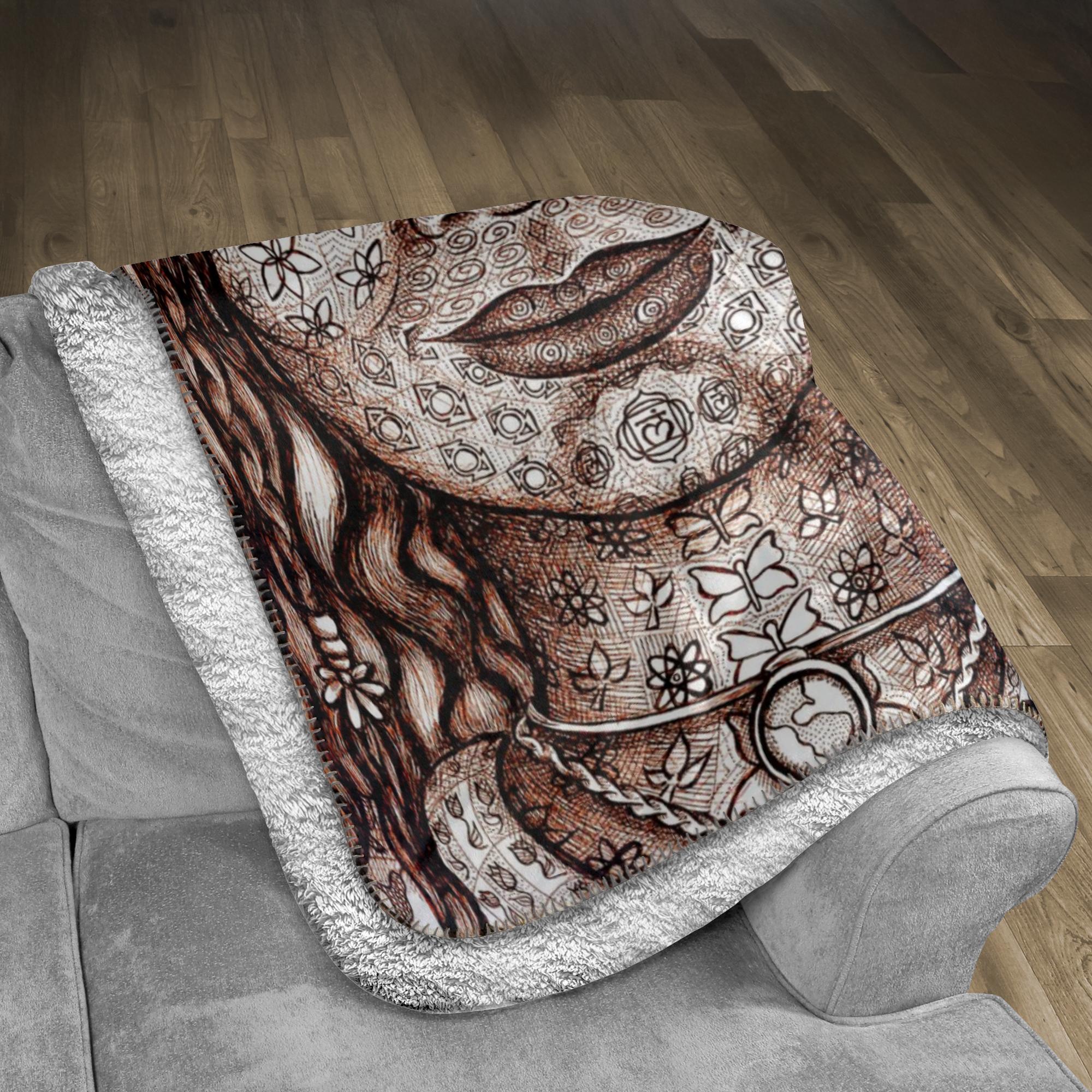 the-wisdom-keeper-of-magnetism-brown-white-fleece-sherpa-blanket – Wisdom Keepers