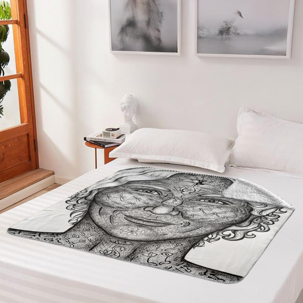 the-wisdom-keeper-of-precision-impeccability-black-white-fleece-sherpa-blanket – Wisdom Keepers