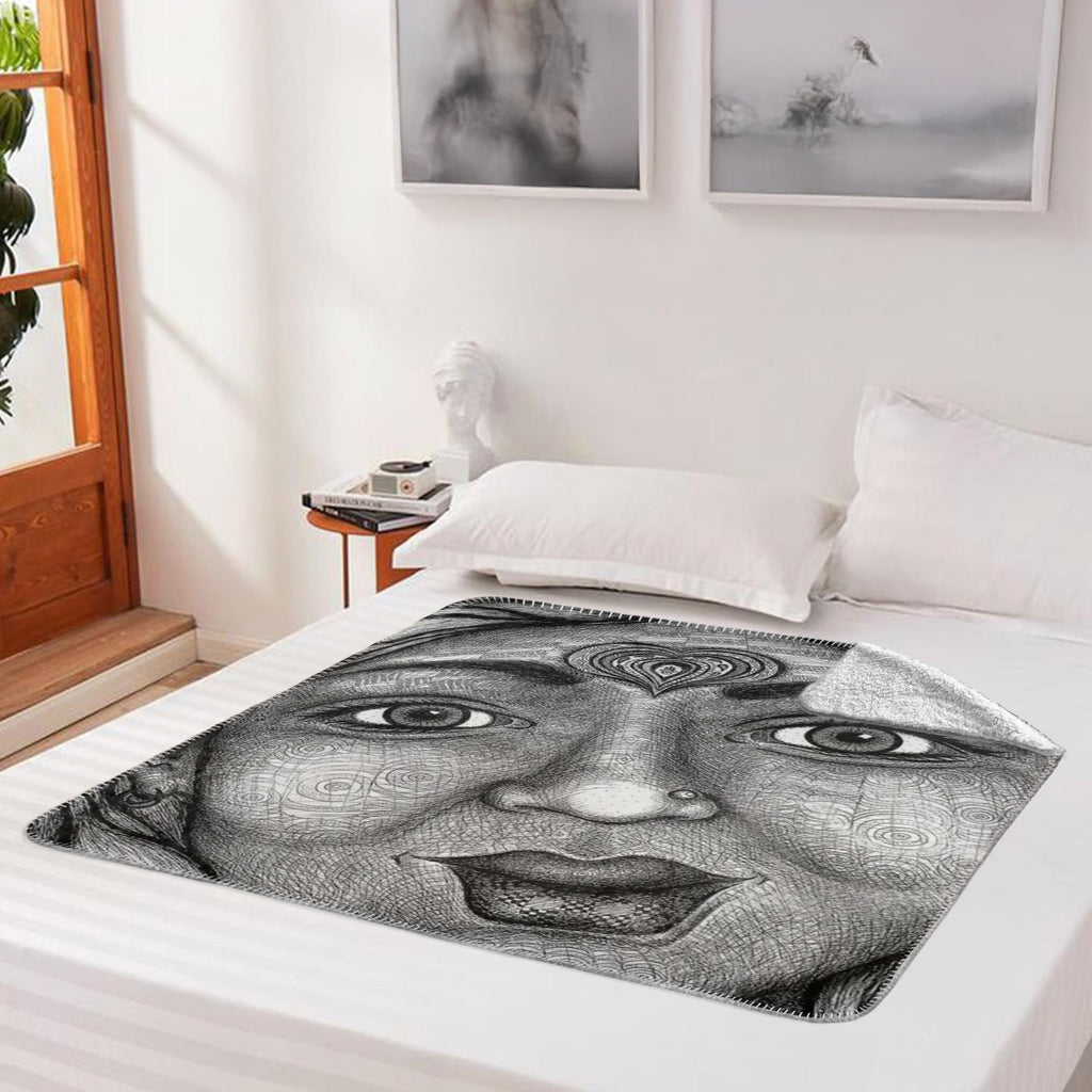 the-wisdom-keeper-of-graciousness-black-white-fleece-sherpa-blanket – Wisdom Keepers