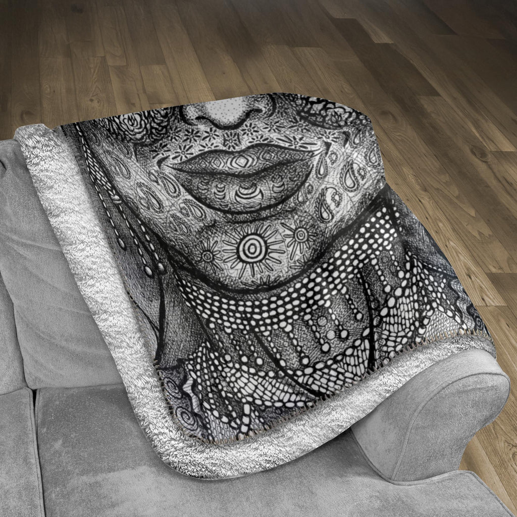 the-wisdom-keeper-of-empathy-black-white-fleece-sherpa-blanket – Wisdom Keepers