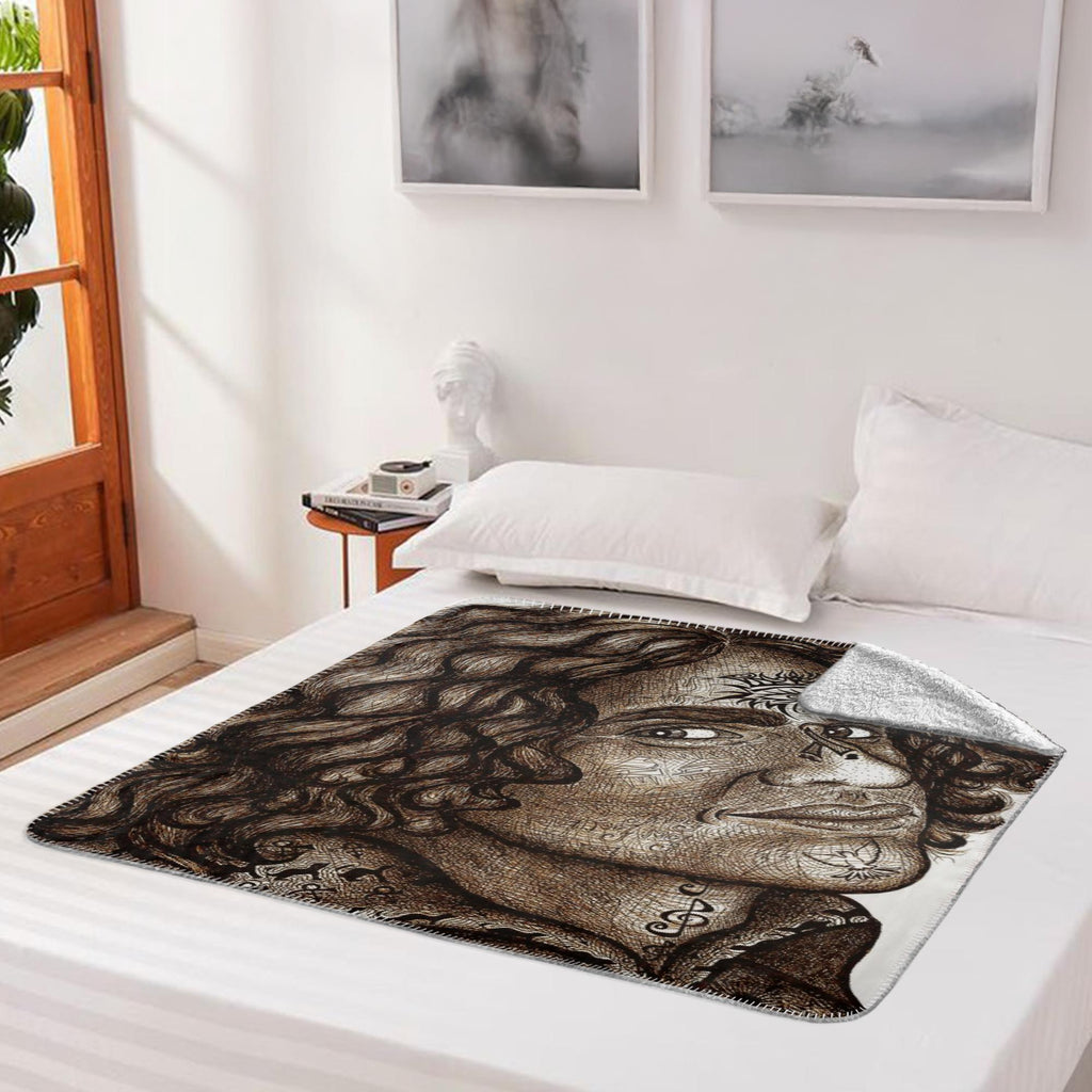 the-wisdom-keeper-of-enrichment-brown-white-fleece-sherpa-blanket – Wisdom Keepers