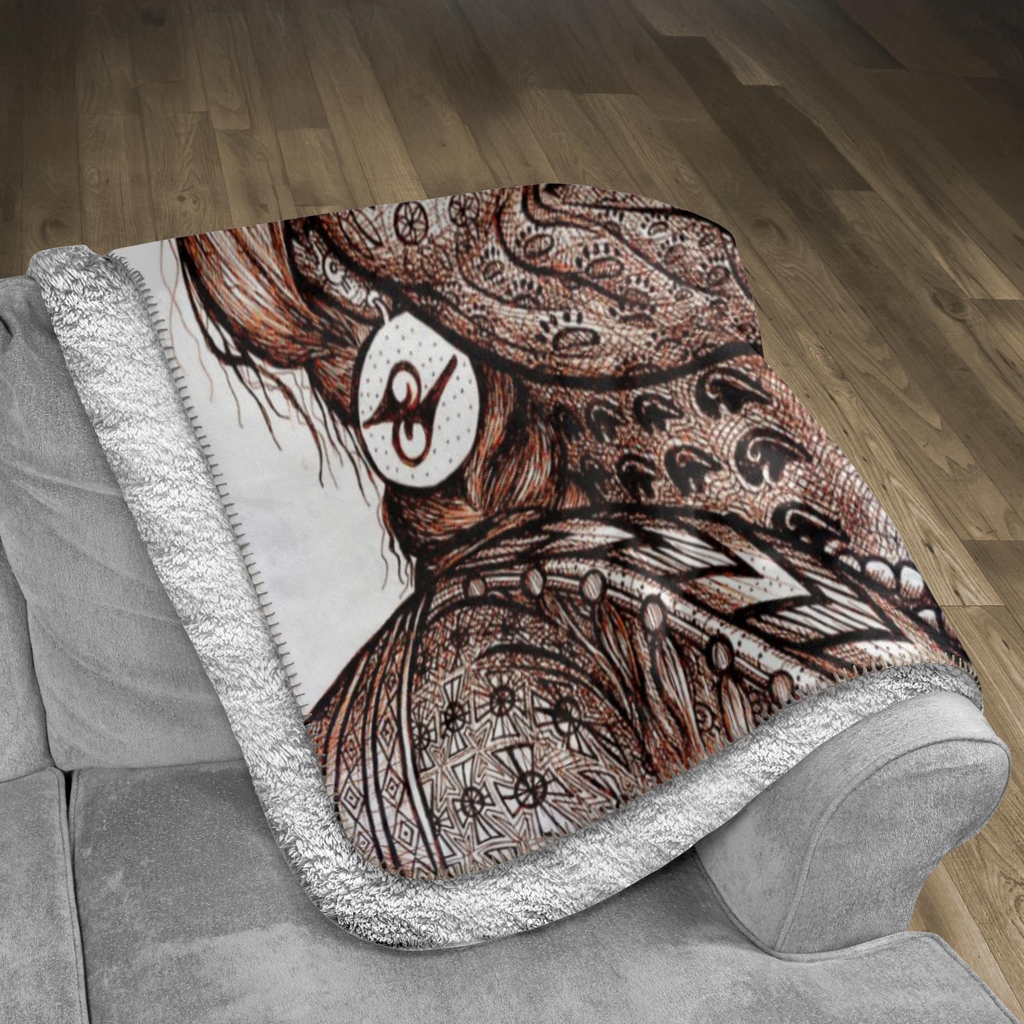 the-wisdom-keeper-of-altruism-brown-white-fleece-sherpa-blanket – Wisdom Keepers
