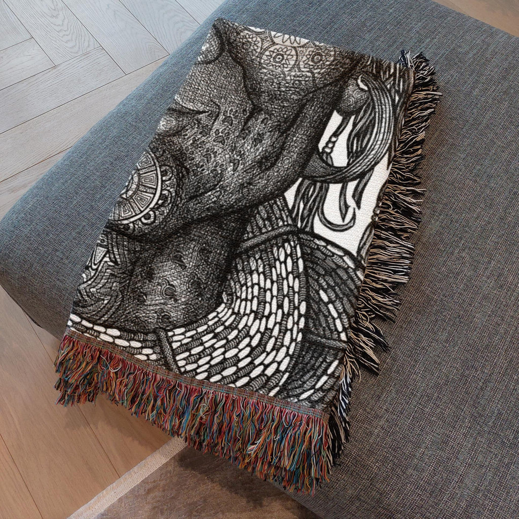 the-wisdom-keeper-of-resolve-black-white-woven-blanket – Wisdom Keepers