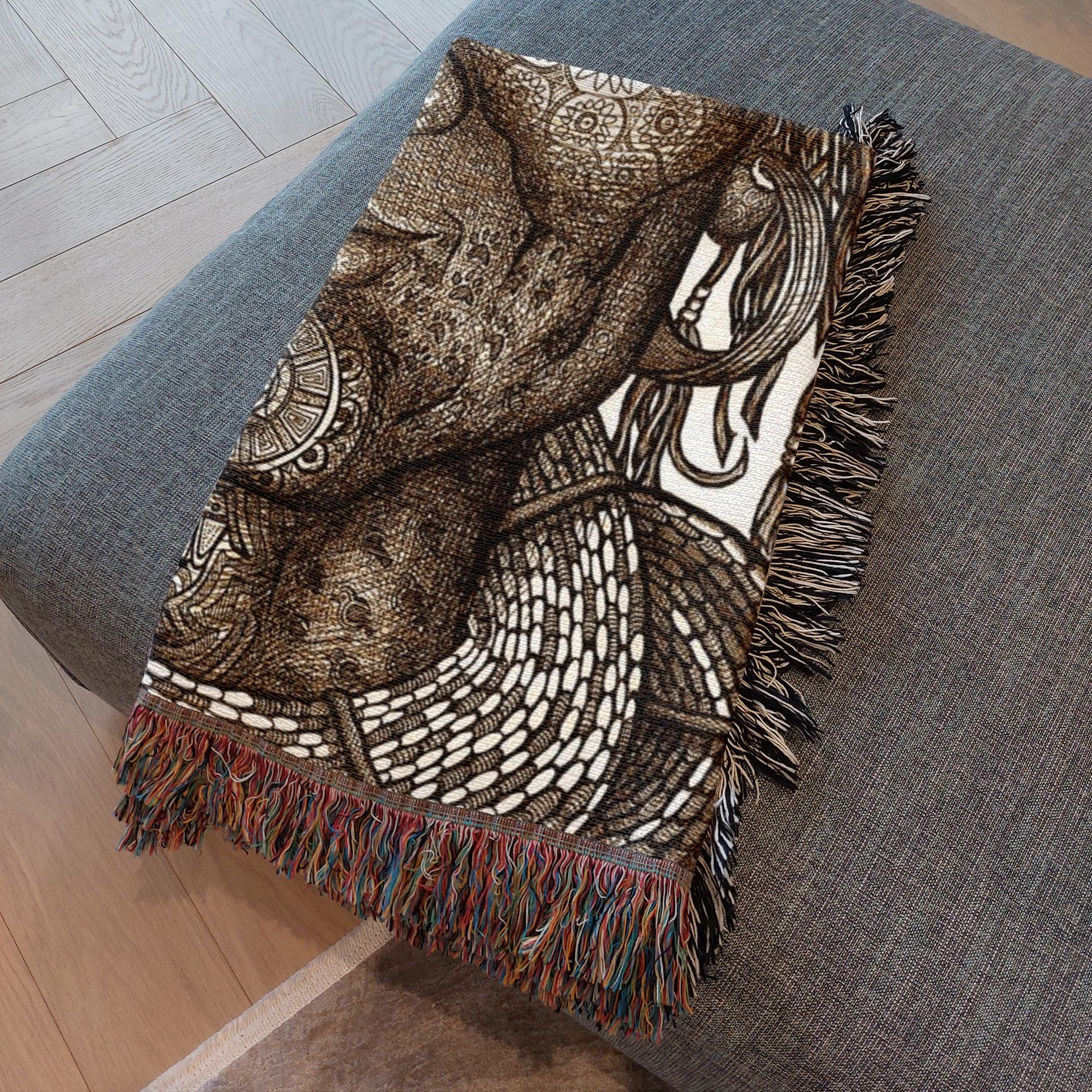 the-wisdom-keeper-of-resolve-brown-white-woven-blanket – Wisdom Keepers