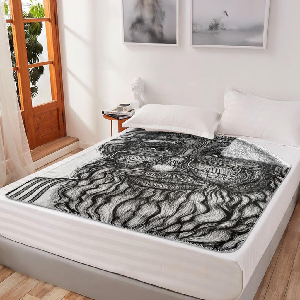 the-wisdom-keeper-of-omniscience-black-white-fleece-sherpa-blanket – Wisdom Keepers