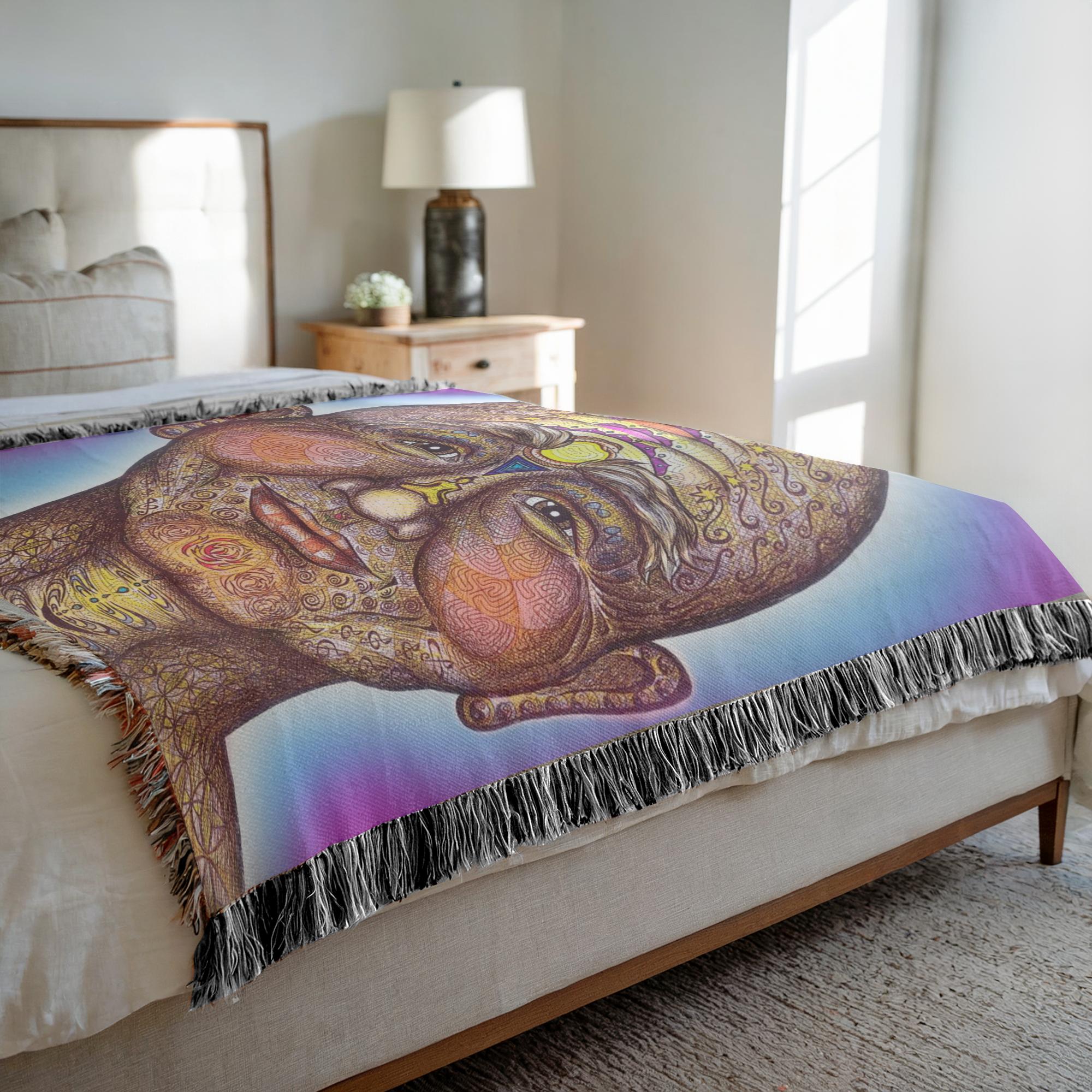 the-wisdom-keeper-of-non-attachment-celebration-full-color-woven-blanket – Wisdom Keepers