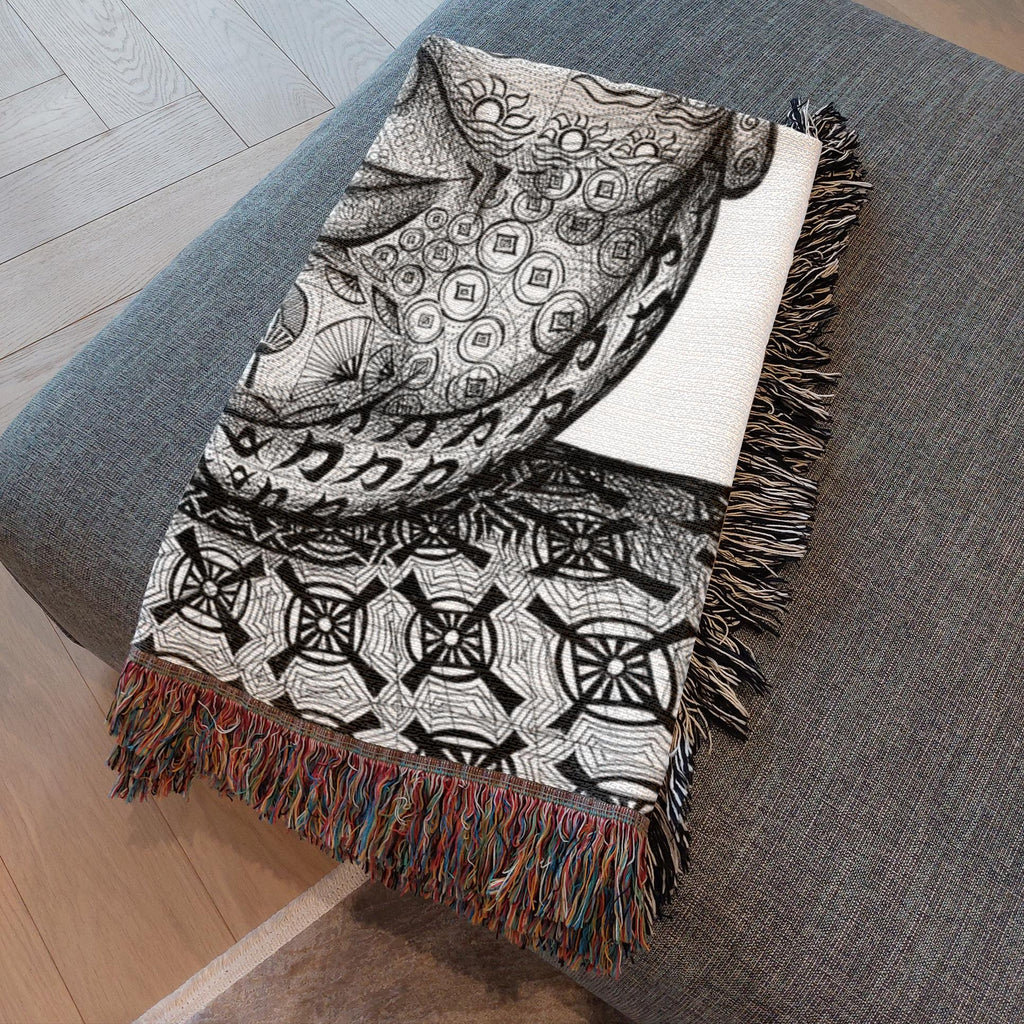 the-wisdom-keeper-of-strength-black-white-woven-blanket – Wisdom Keepers