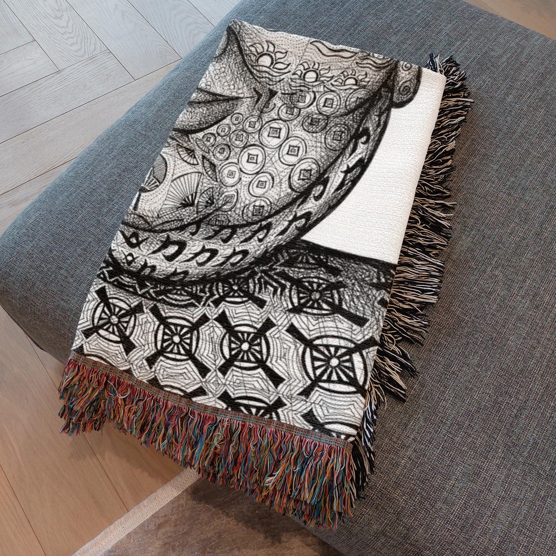the-wisdom-keeper-of-strength-black-white-woven-blanket – Wisdom Keepers