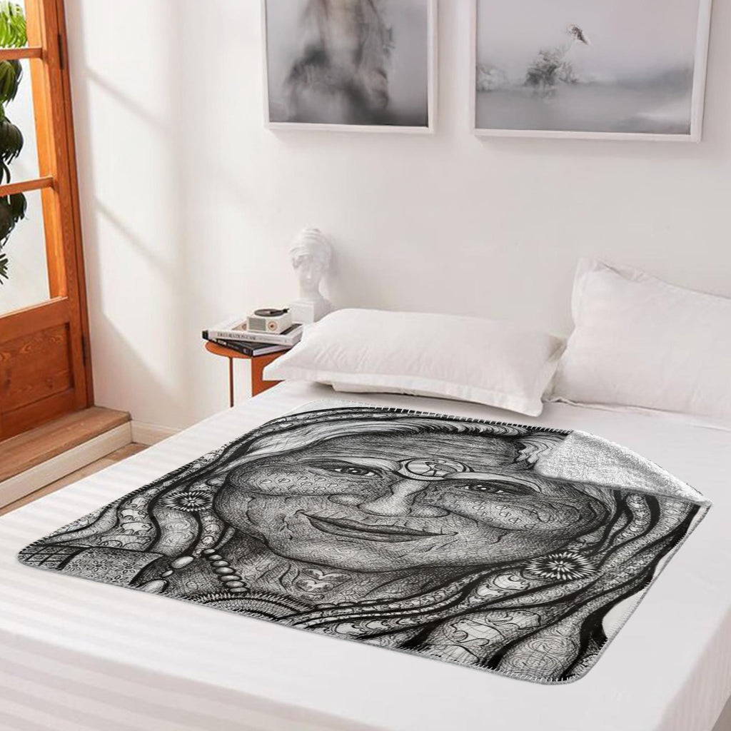 the-wisdom-keeper-of-synergy-communion-black-white-fleece-sherpa-blanket – Wisdom Keepers