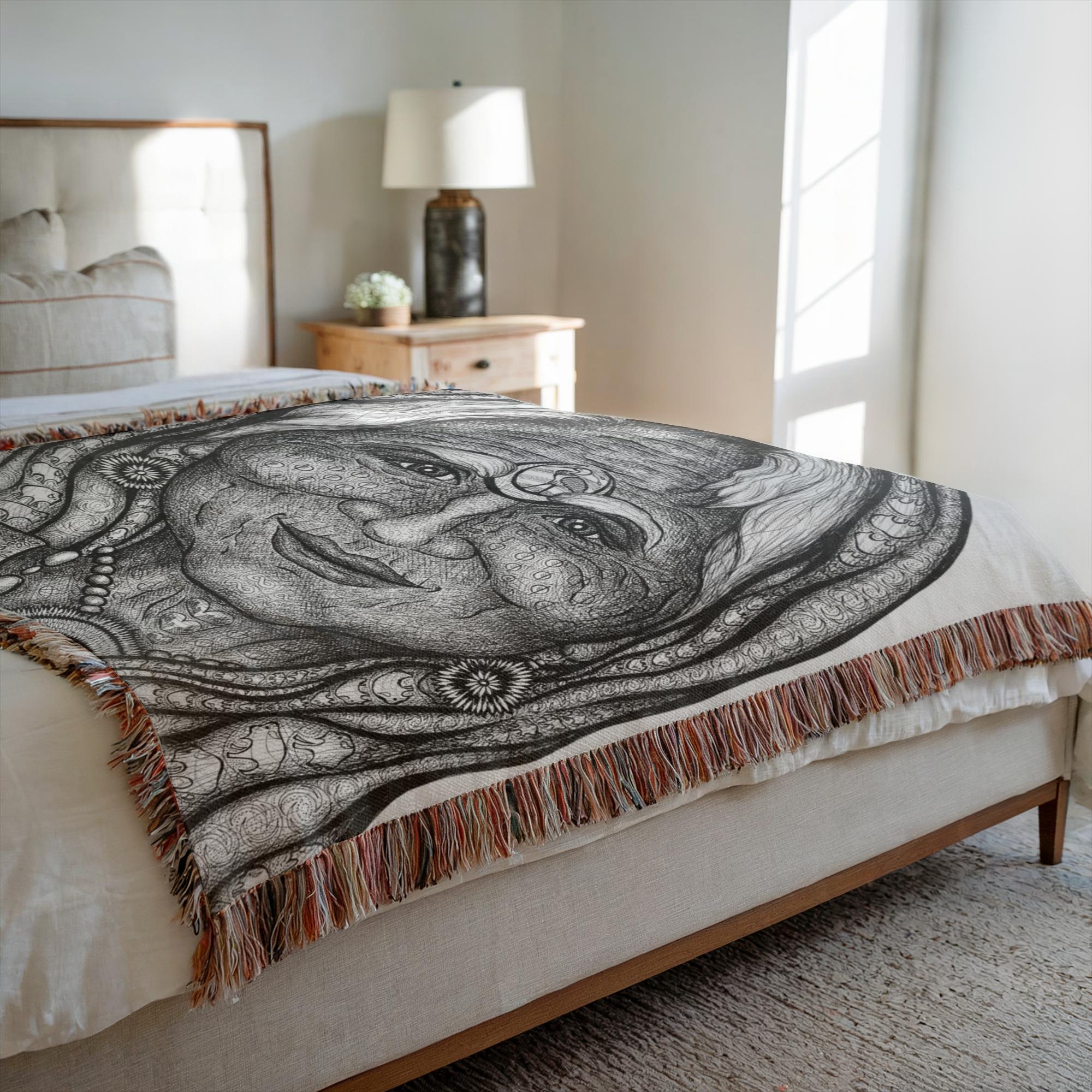 the-wisdom-keeper-of-synergy-communion-black-white-woven-blanket – Wisdom Keepers