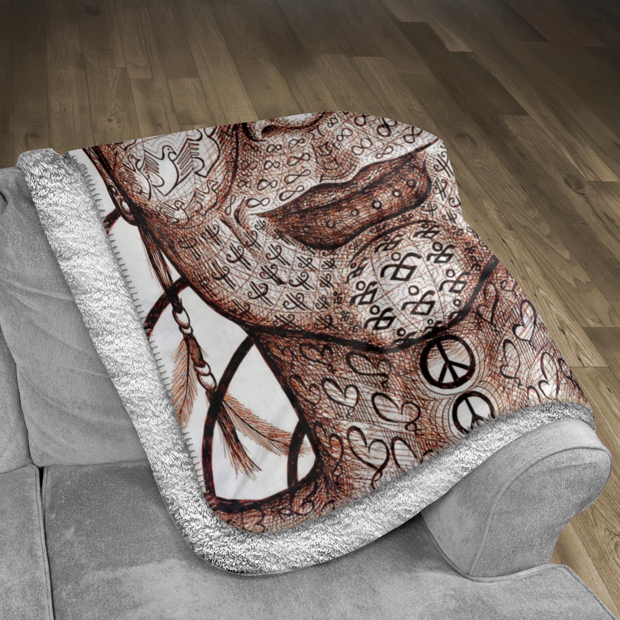 the-wisdom-keeper-of-equality-tenderness-brown-white-fleece-sherpa-blanket – Wisdom Keepers