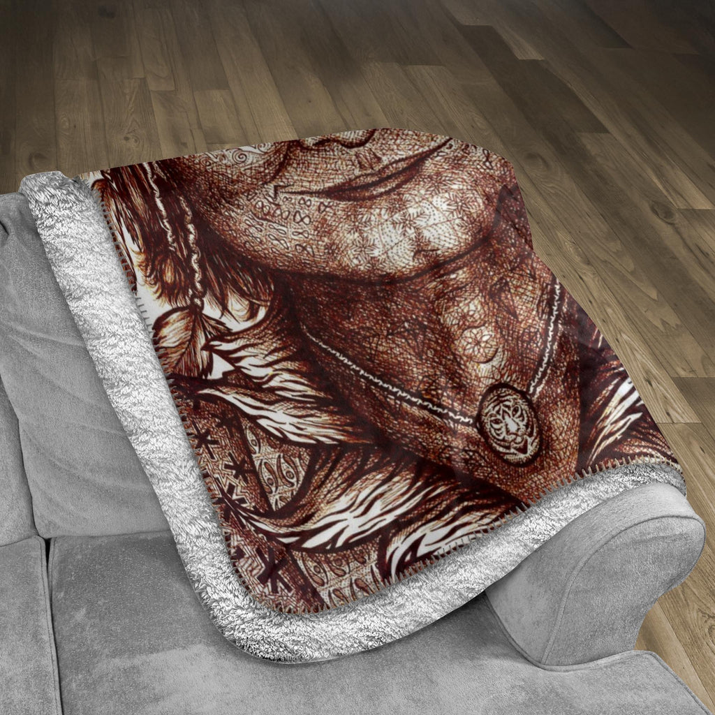 the-wisdom-keeper-of-integrity-brown-white-fleece-sherpa-blanket – Wisdom Keepers